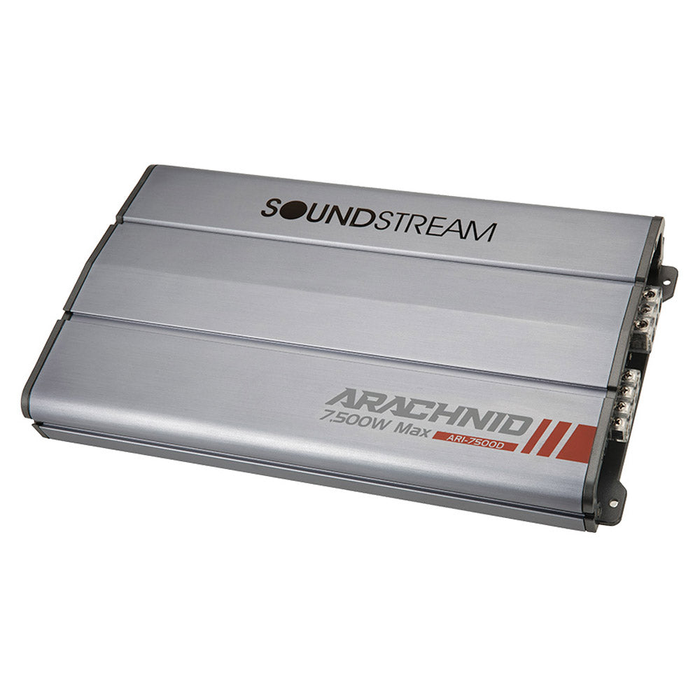 Soundstream AR1 7500D 7500W Monoblock Class D Arachnid Series Car Amplifier with Bass Remote - High Power Car Audio System for Deep Bass & Clear Sound | Perfect for Car Audio Upgrades, Subwoofer Installations & Bass Enthusiasts