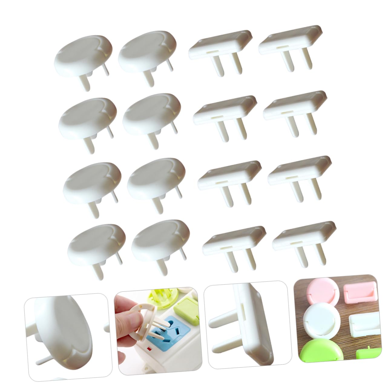 COOLHIYA Baby-Proof Electrical Outlet Covers 60pcs - Child Safety Socket Protectors for Home, Durable Plug Guards for Toddler Protection - Perfect for Nursery, Living Room & Kitchen Safety