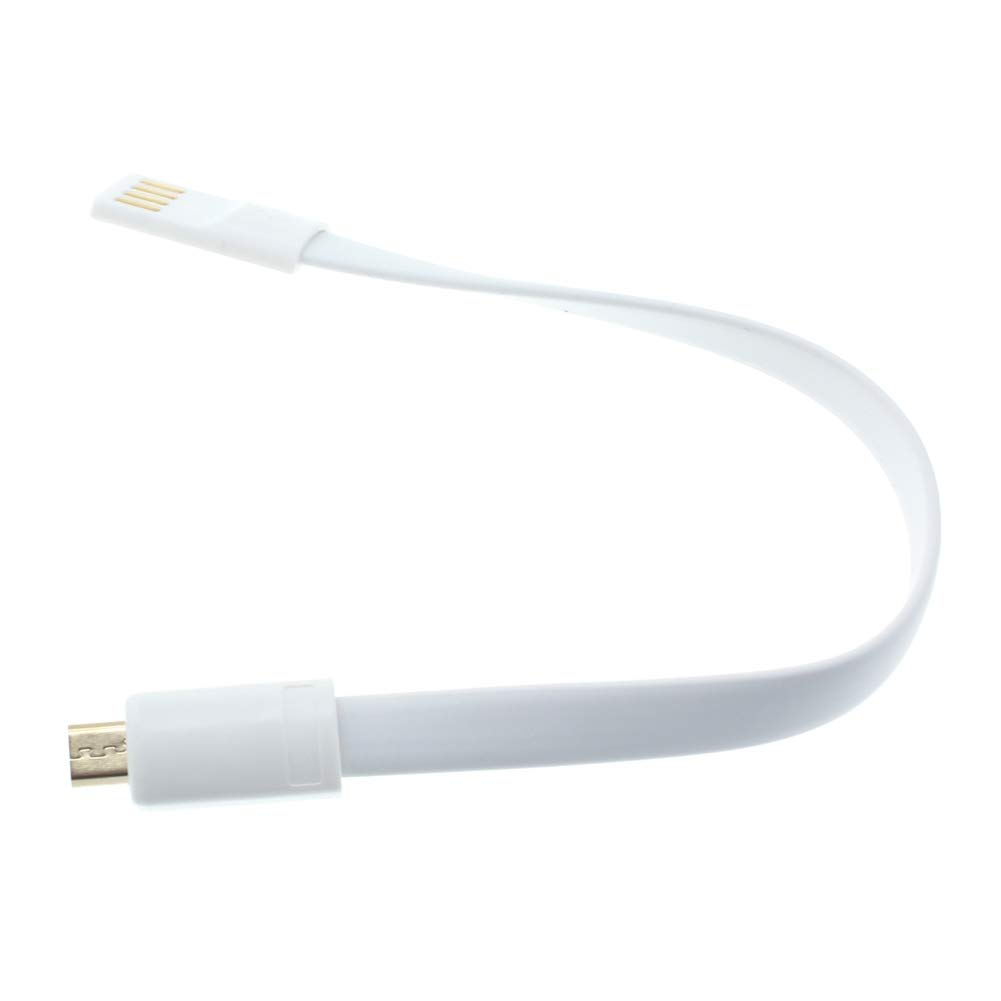 Fast Charging White USB Cable - 3ft Short Flat Sync & Data Cord Compatible with Motorola Droid Maxx 2, Samsung Galaxy On5/J7/Sky Pro/V (2017), Halo/Grand Prime/Express Prime/Perx - Perfect for Home, Office & Travel Charging