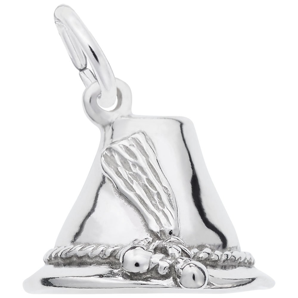 Tyrol Hat Charm - Handmade Silver Pendant for Bracelets & Necklaces - Perfect for DIY Jewelry Making & Gifts