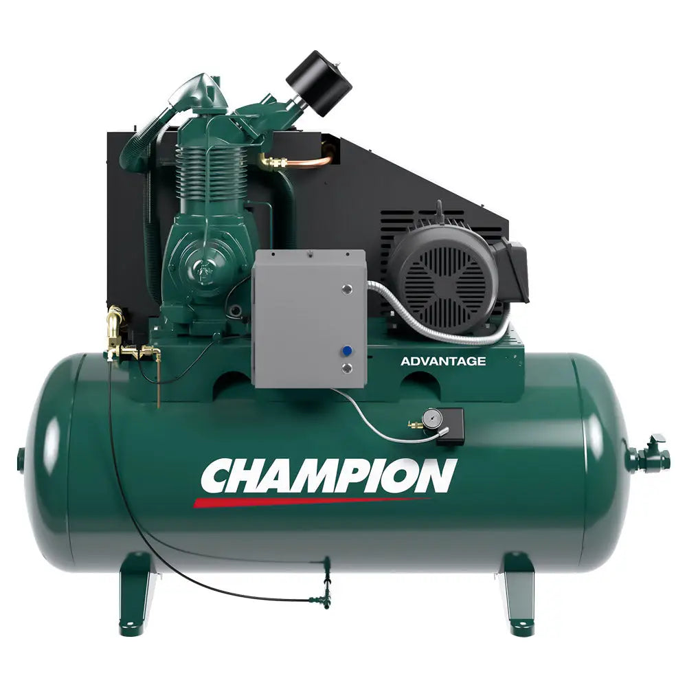 Champion Advantage 15HP Horizontal Air Compressor 120 Gallon - Heavy Duty Industrial Air Compressor for Auto Shops, Construction & Woodworking