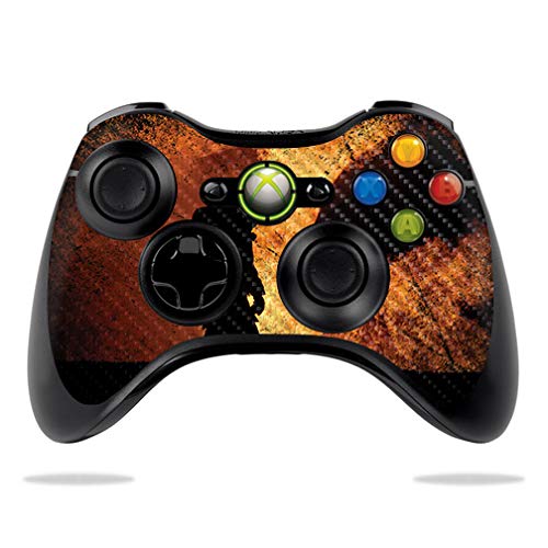 MightySkins Carbon Fiber Skin for Microsoft Xbox 360 Controller - Firefighter Design | Protective & Durable Textured Cover | Easy to Apply & Remove | Made in USA | Perfect for Gaming, Collectors & Customization Enthusiasts