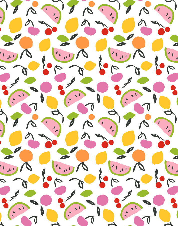 Tea Collection 'Island Fruits' Wallpaper - Raspberry Lime Design for Tropical Home Decor | Perfect for Bedroom, Living Room & Nursery