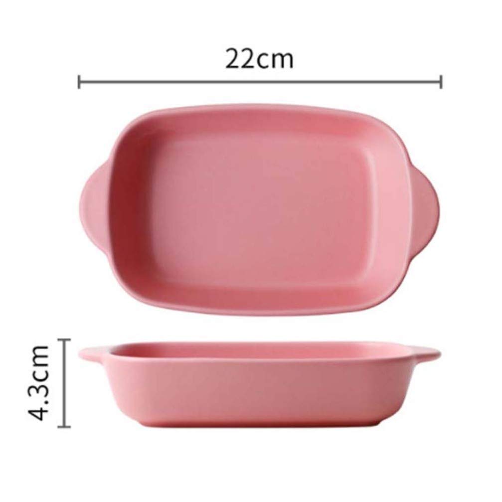 1pc High Temperature Ceramic Baking Pan with Handles - Oven Safe Cheese Cake Bread Cookie Tray for Baking, Roasting & Serving - Perfect for Home Kitchen, Parties & Gifts