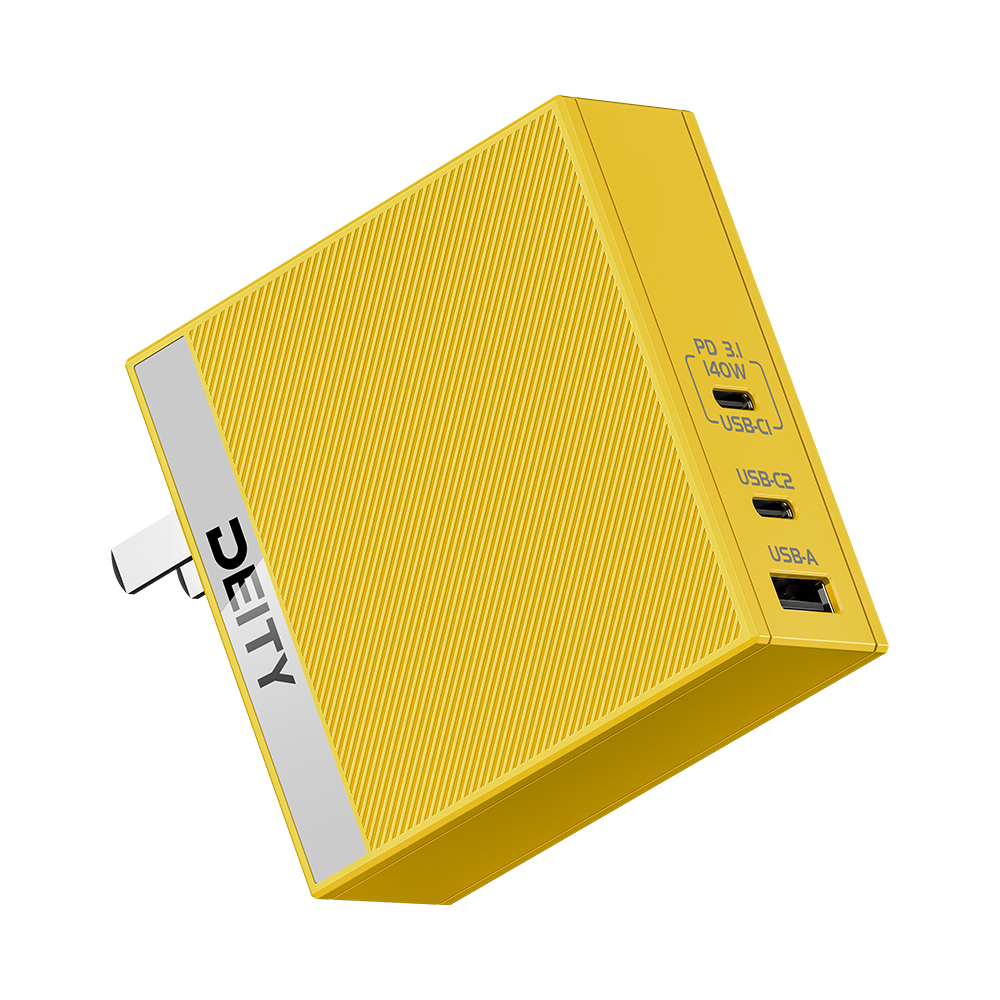 140W GaN Fast Charger with USB-C & Type-A Ports - Compact & Powerful Charging for Laptops, Phones & Tablets - Perfect for Travel, Office & Home Use