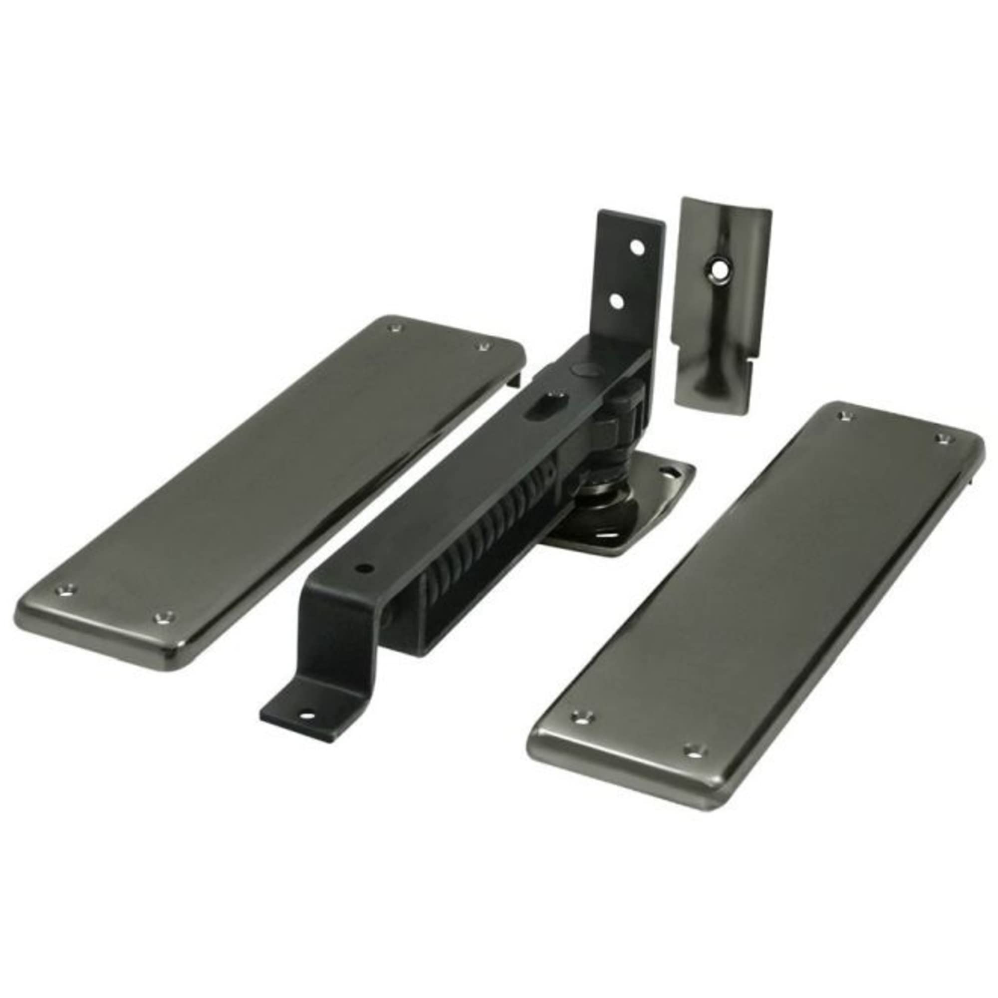 Deltana DASH95U15A Solid Brass Double Action Spring Hinge with Cover Plates - Heavy Duty for Commercial Doors, Restaurants, and High Traffic Areas