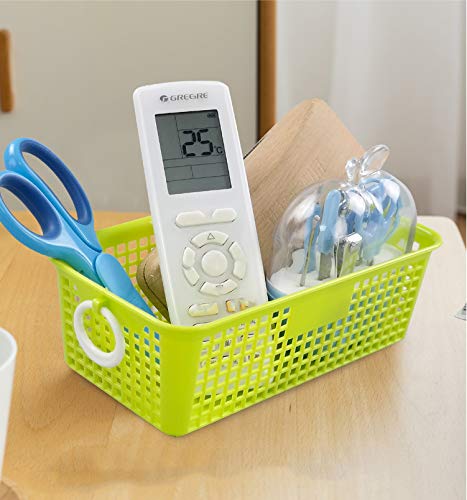 Colorful Plastic Storage Baskets 6-Pack - Desktop Organizer for Office & Home