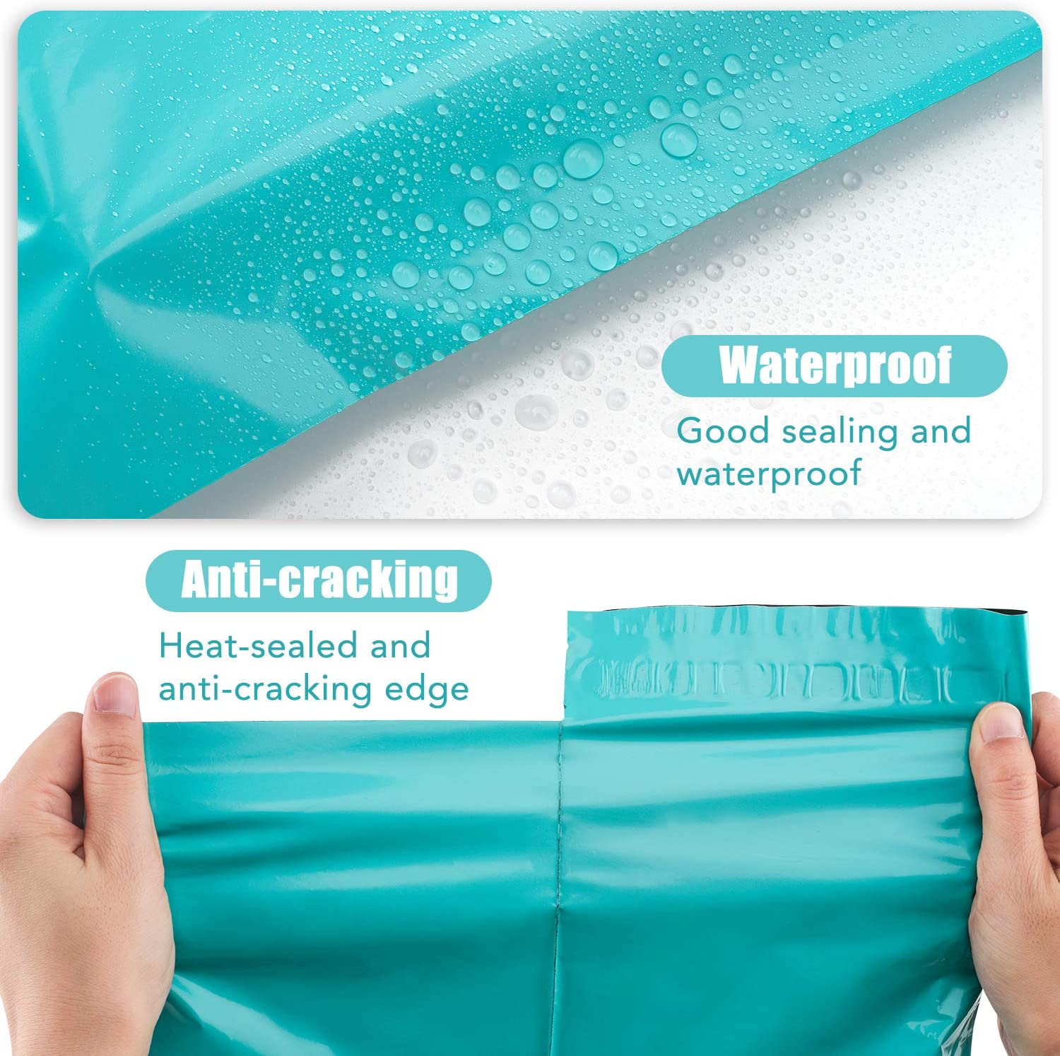 12x15.5 Inch Teal Poly Mailer Envelopes - Waterproof Shipping Bags for Ecommerce, Clothing & Online Stores - Perfect for Mailing Clothes, Jewelry & Small Packages