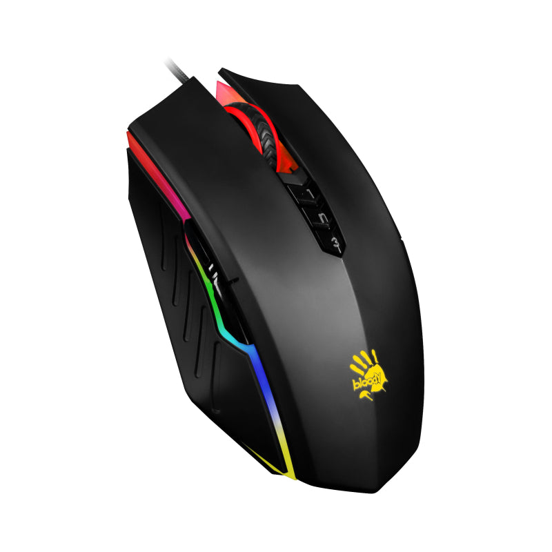 Bloody A70 Light Strike RGB Gaming Mouse - 7 Programmable Buttons, 16000 DPI, Ergonomic Design for PC Gamers - Perfect for FPS, MOBA, and Esports Gaming