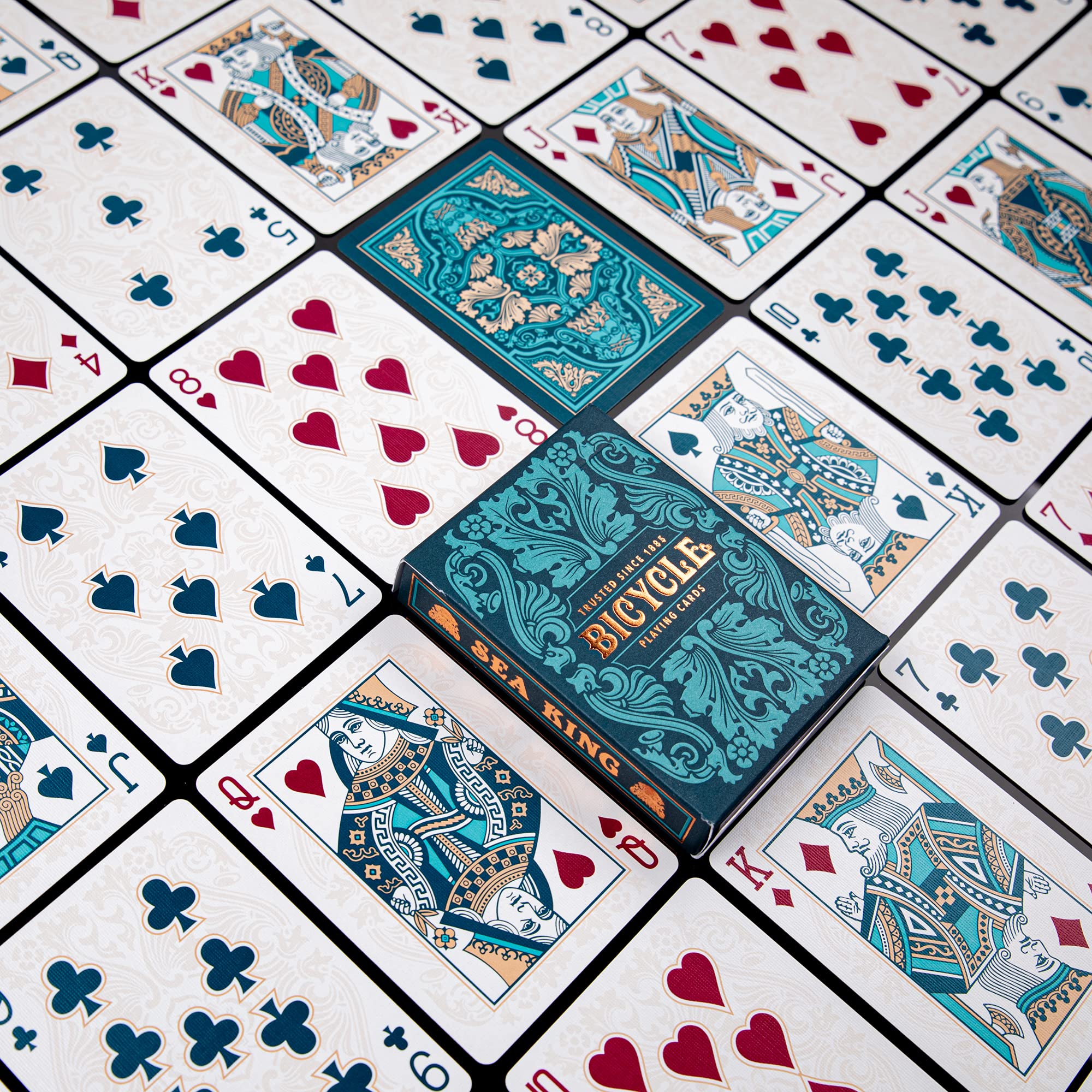 Bicycle Sea King Playing Cards - Standard Index Poker Cards, Premium & Unique Deck for Card Games, Magic Tricks & Collectors | Perfect for Poker Nights, Cardistry & Gifts