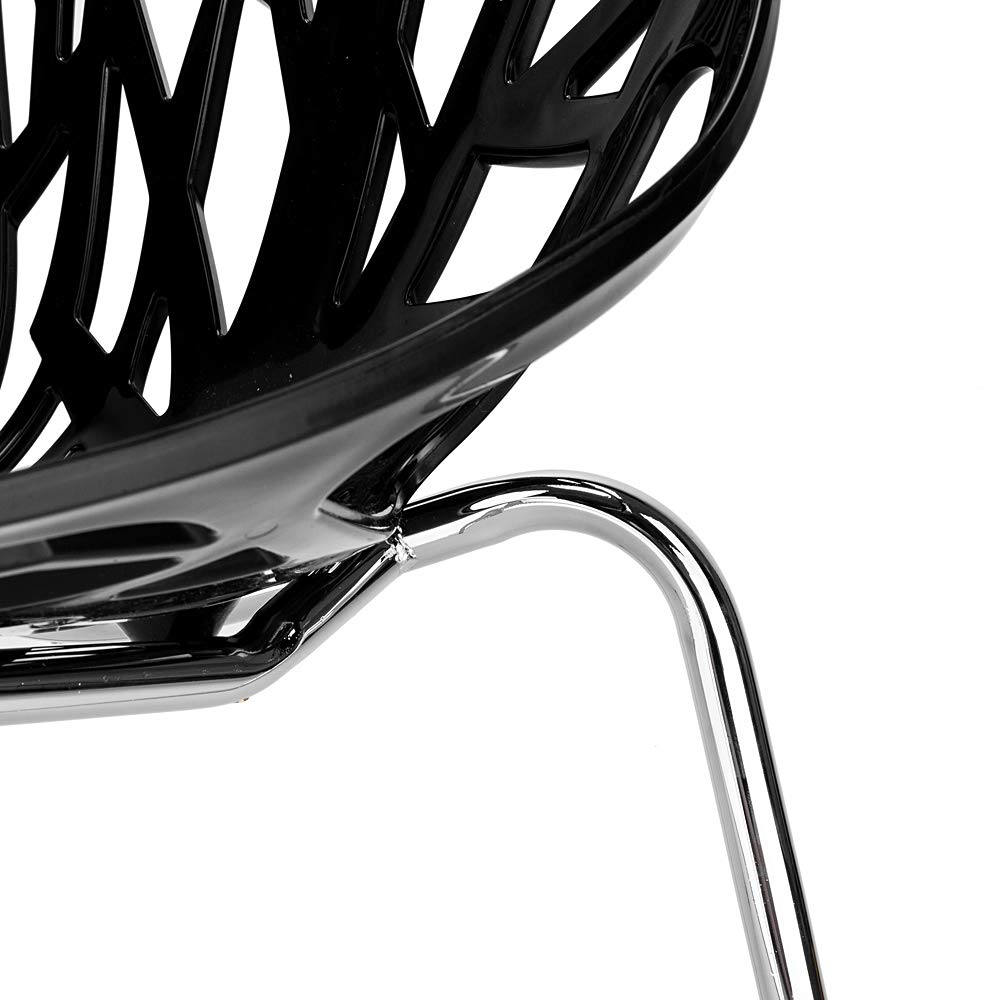 4 Pack Modern Plastic Dining Chairs - Birds Nest Style Lounge Chairs for Indoor & Outdoor Use - Perfect for Patio, Garden, Restaurant and Home Dining