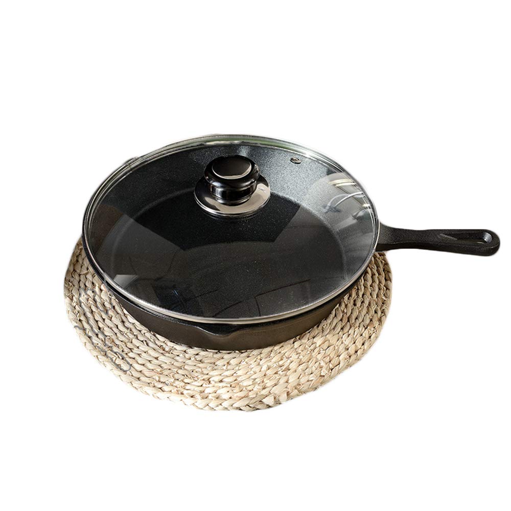 TYI Small Cast Iron Saucepan - Mini Omelette Pan, No Oil Smoke, Physical Non-Stick, with Lid - Perfect for Induction, Gas & Electric Stoves - Ideal for Pancakes, Eggs & Small Meals
