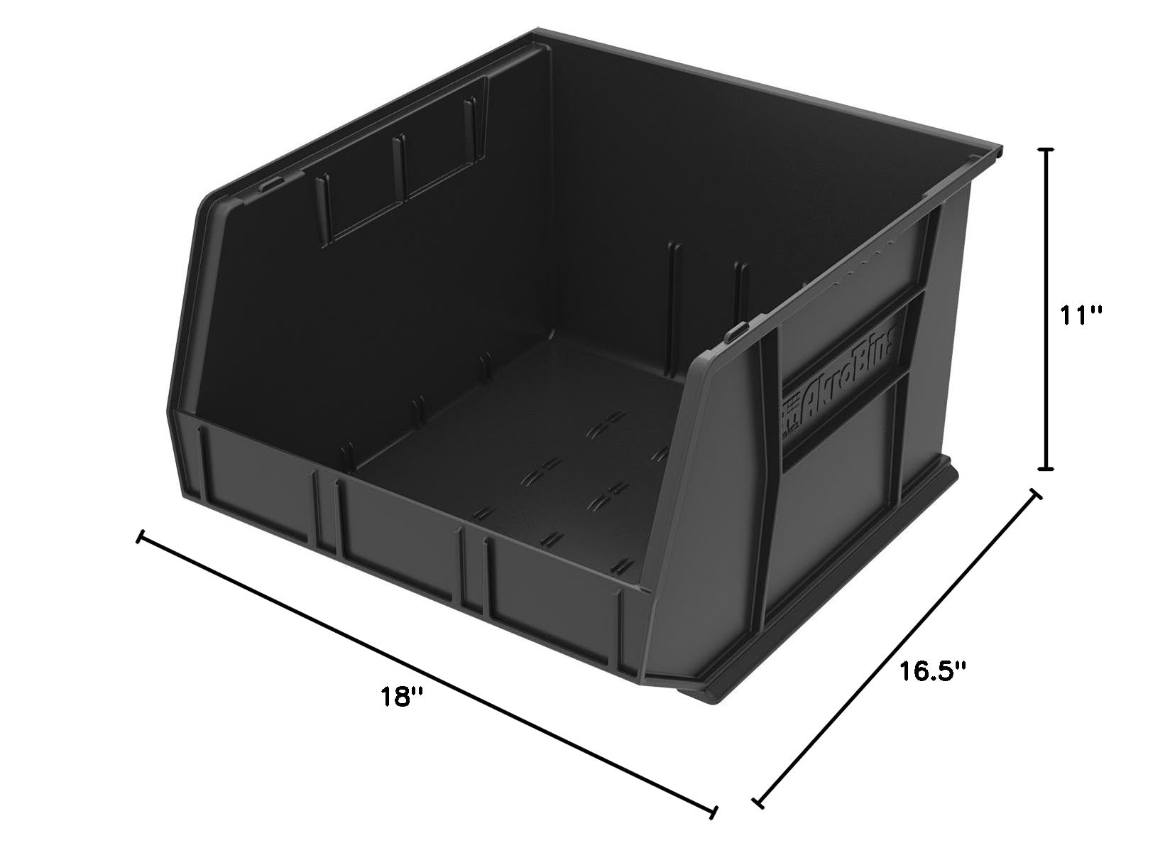 Akro-Mils 30270 AkroBins Plastic Storage Bin - Hanging & Stackable Organizer Containers (3-Pack, Black) with 40230 Lengthwise Divider for 30230/30235/30255 Bins (6-Pack) - Ideal for Garage, Workshop & Home Organization