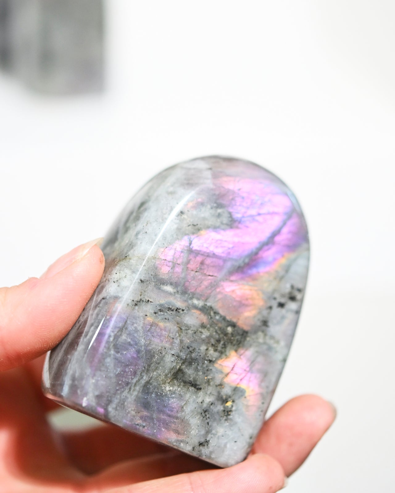 Natural Purple Flash Labradorite Freeform Pendant - Healing Crystal Jewelry for Meditation, Energy Work & Spiritual Gifts