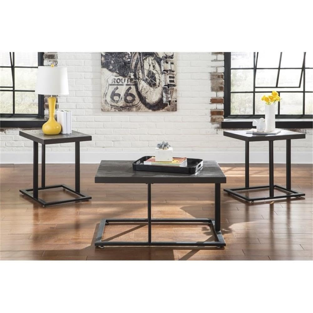 BOWERY HILL 3-Piece Bronze Coffee Table Set - Modern Living Room Furniture for Small Spaces, Home Decor, and Entertaining Guests