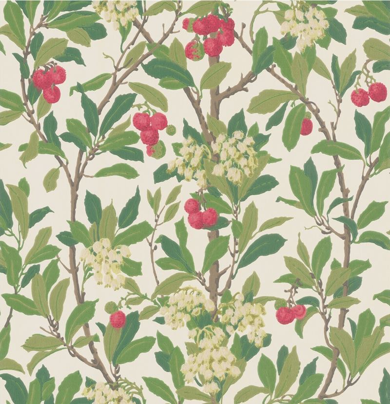 Cole & Son Strawberry Tree Wallpaper - Vintage Floral Design Peel & Stick Wallpaper for Living Room, Bedroom, Dining Room Decor - 100/10049 Roll (20.5