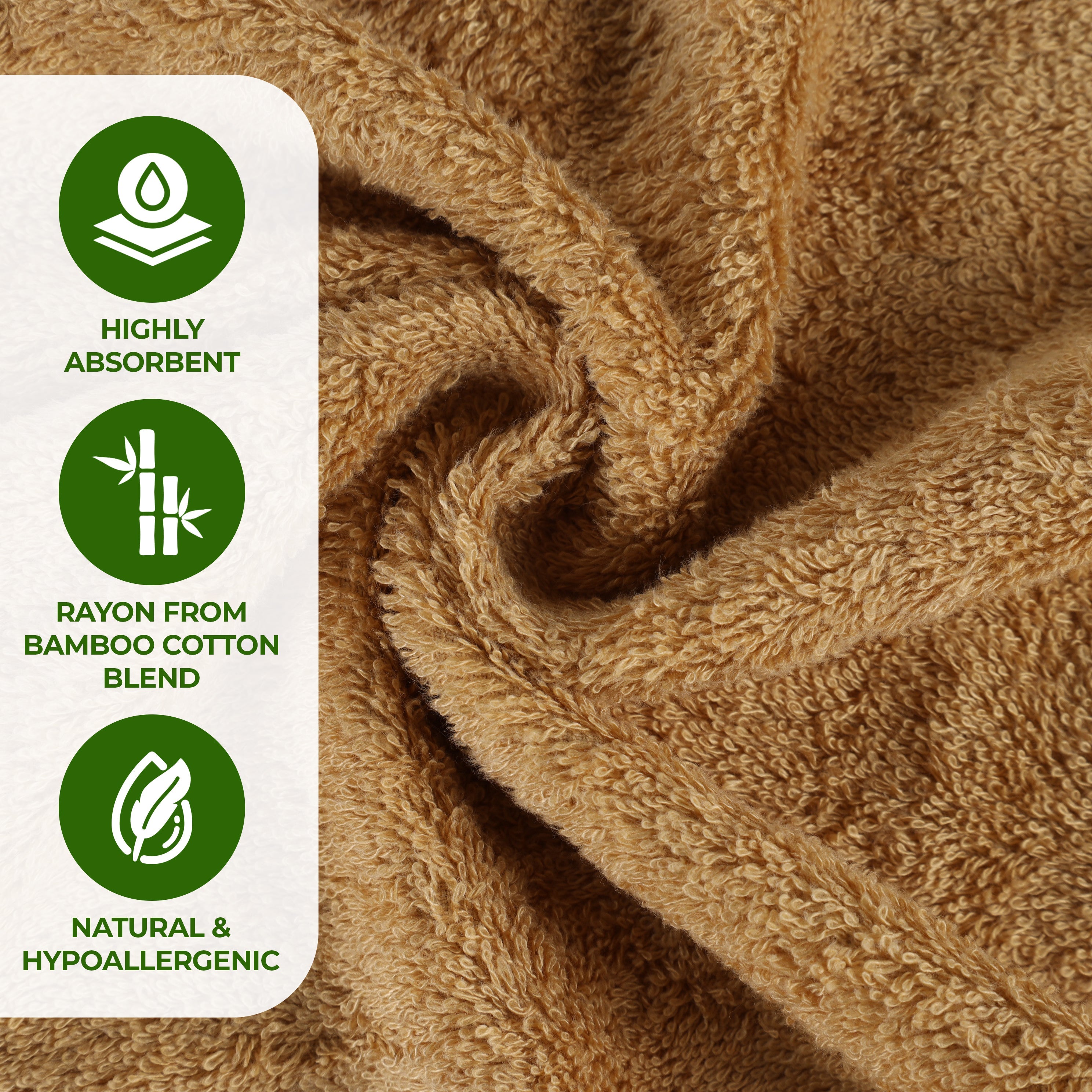 Eco-Friendly Bamboo Rayon Bath Towel Set of 2 - Ultra Soft & Absorbent Bath Sheets for Spa, Gym & Luxury Bathroom Experience