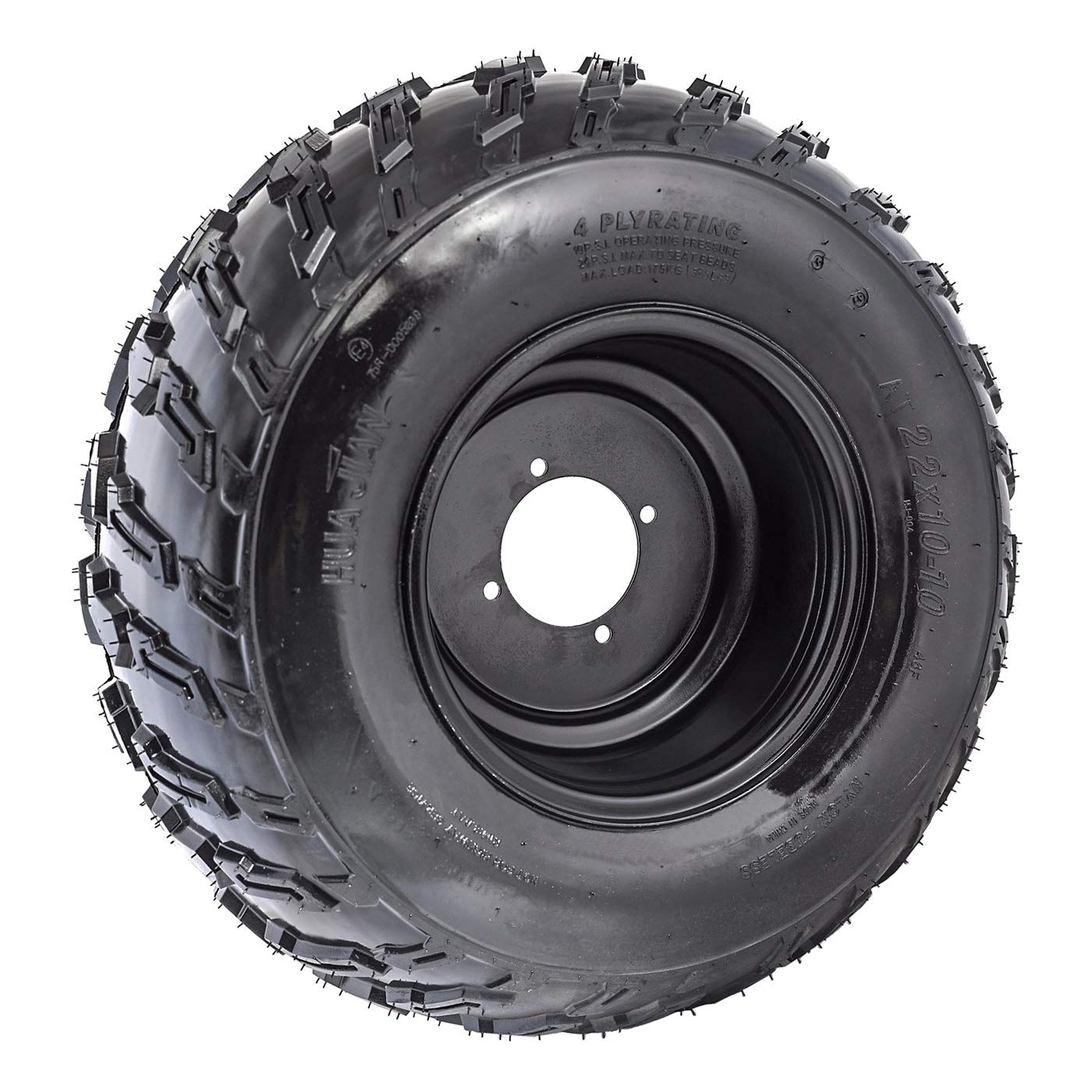 22x10-10 ATV Tires with Rims - Tubeless Tires for Go Kart, UTV & Quad Bike | Off-Roading, Trail Riding & Mud Racing