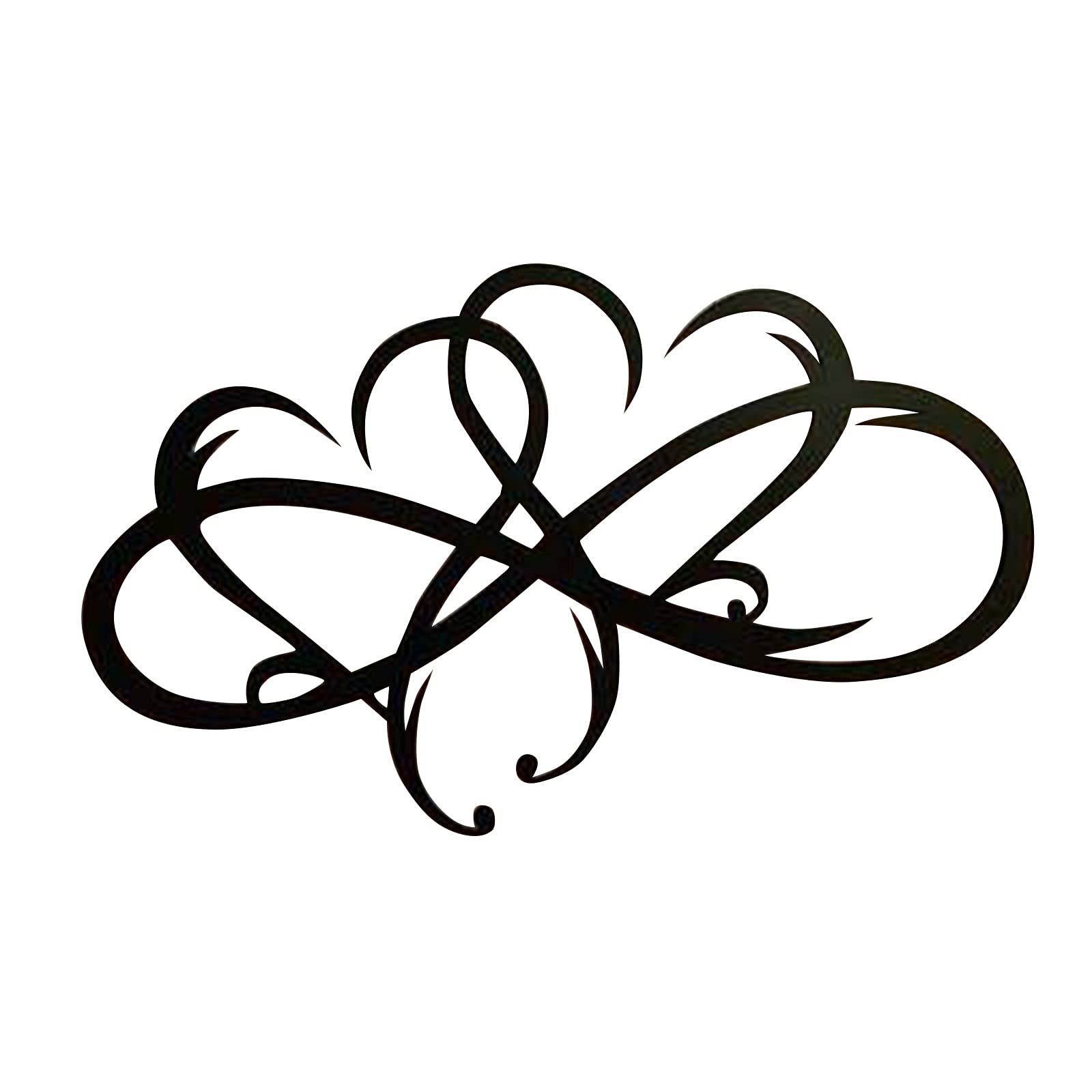 Personalized Christmas Tree Ornaments & Infinity Heart Steel Wall Art - Family Holiday Decorations for Home, Christmas Party & Gift Giving
