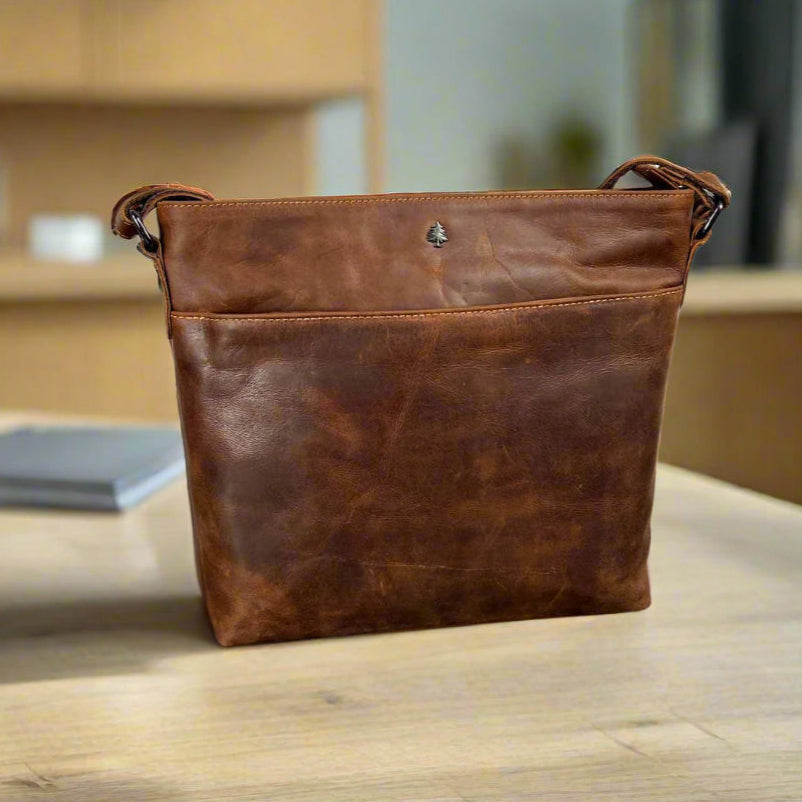Premium Genuine Leather Crossbody Bag for Women - Stylish & Durable Shoulder Purse - Perfect for Travel, Work, and Everyday Use