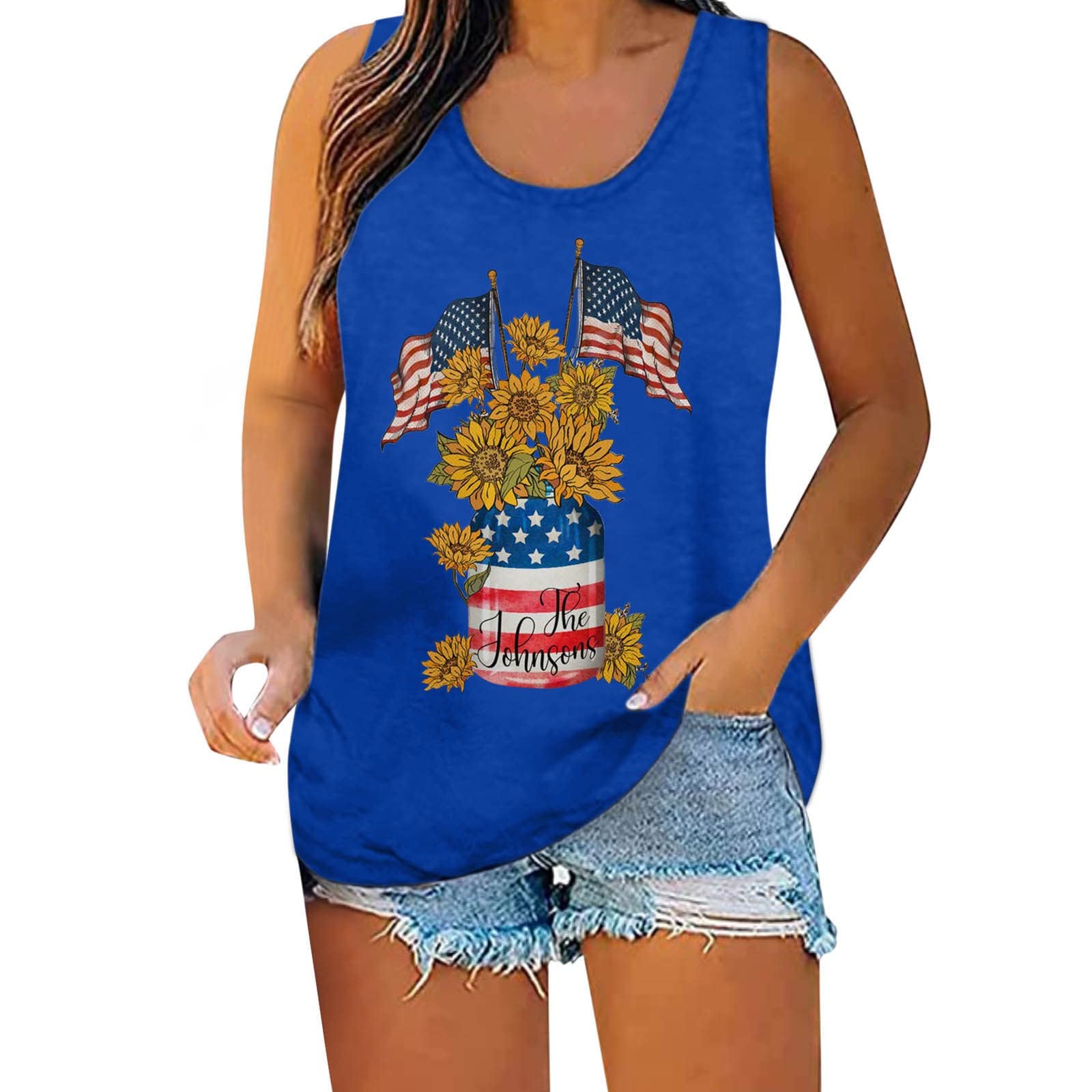 Women's Comfort Cami Tops - Gradient Printed Casual Tank Tops & Loose Blouses | Fashionable Summer Wear for Daily Outfits, Beach Vacations & Lounge Wear