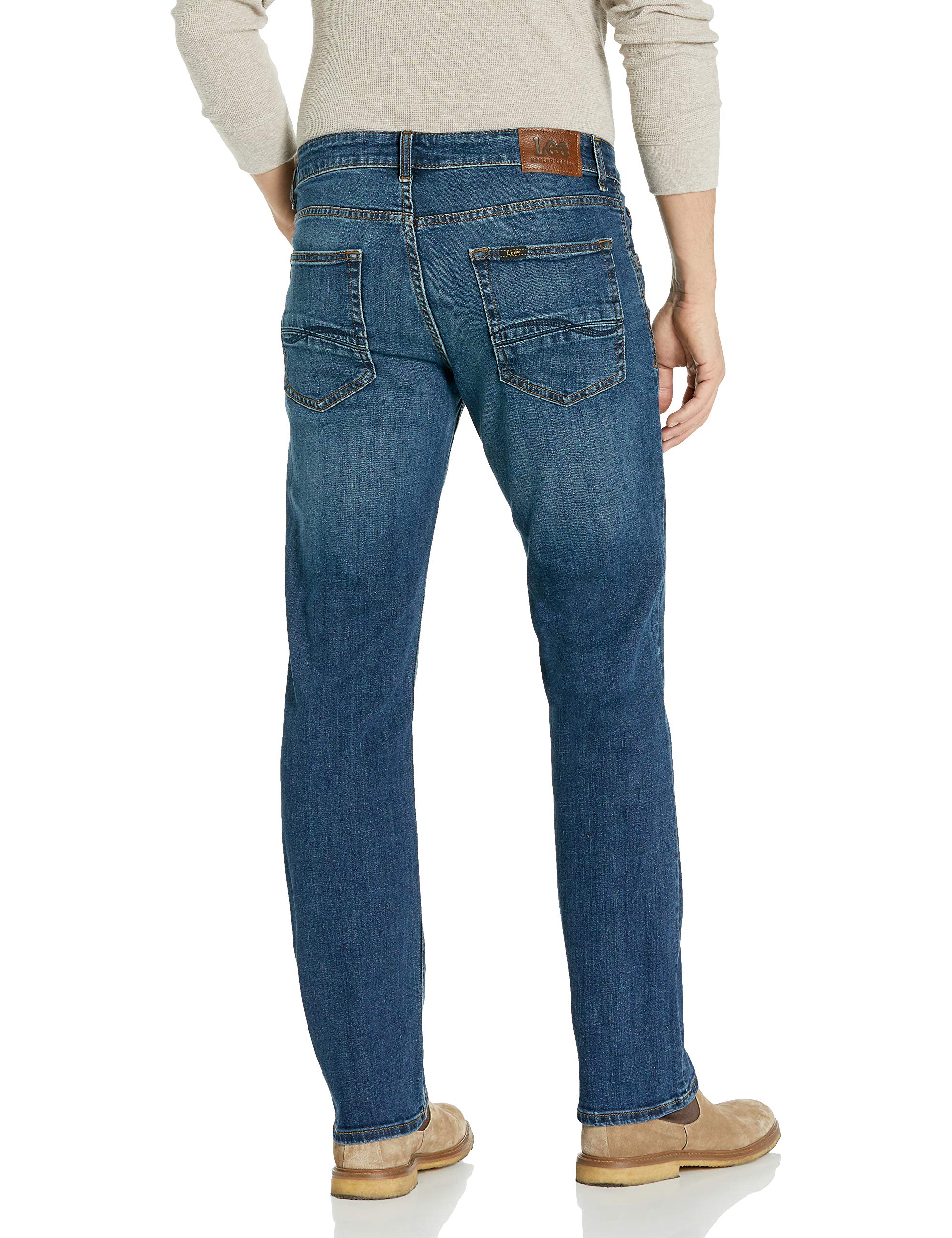 LEE Men's Modern Series Straight Fit Jeans for Casual Wear & Everyday Comfort | Durable Denim Pants for Work, Travel & Outdoor Activities