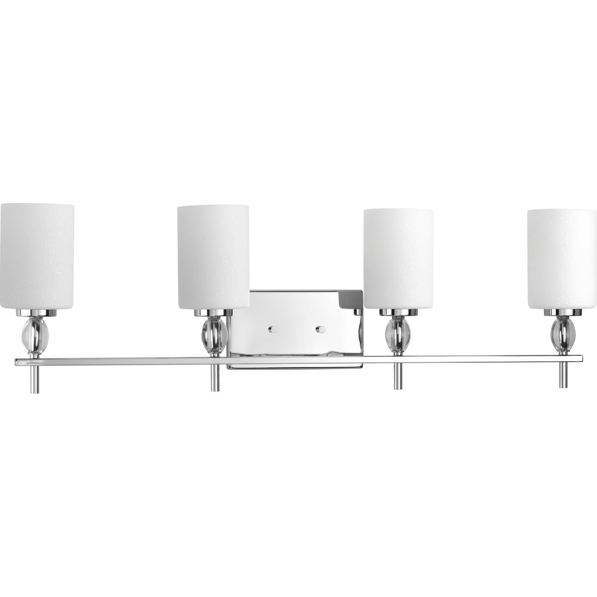 Status Collection 4-Light Etched Linen Glass Bathroom Vanity Lighting Fixture - Perfect for Modern Bathroom, Powder Room & Dressing Room Illumination