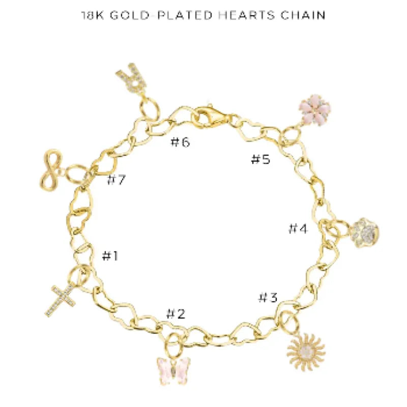 Elegant Charm Bracelet with Assorted Charms - Perfect for Gifts, Parties & Everyday Wear | $46.00