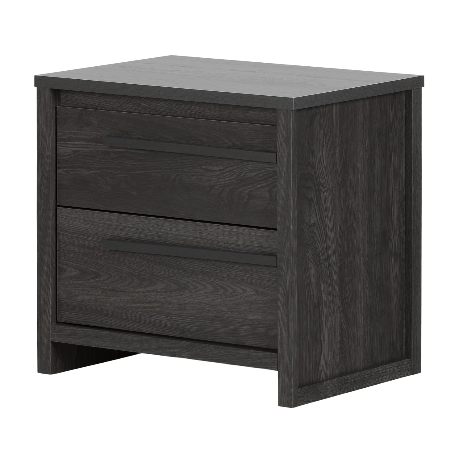 South Shore Tao 5-Drawer Dresser in Grey Oak with Wooden Handles - Modern Bedroom Storage Solution for Clothes, Accessories & Home Organization