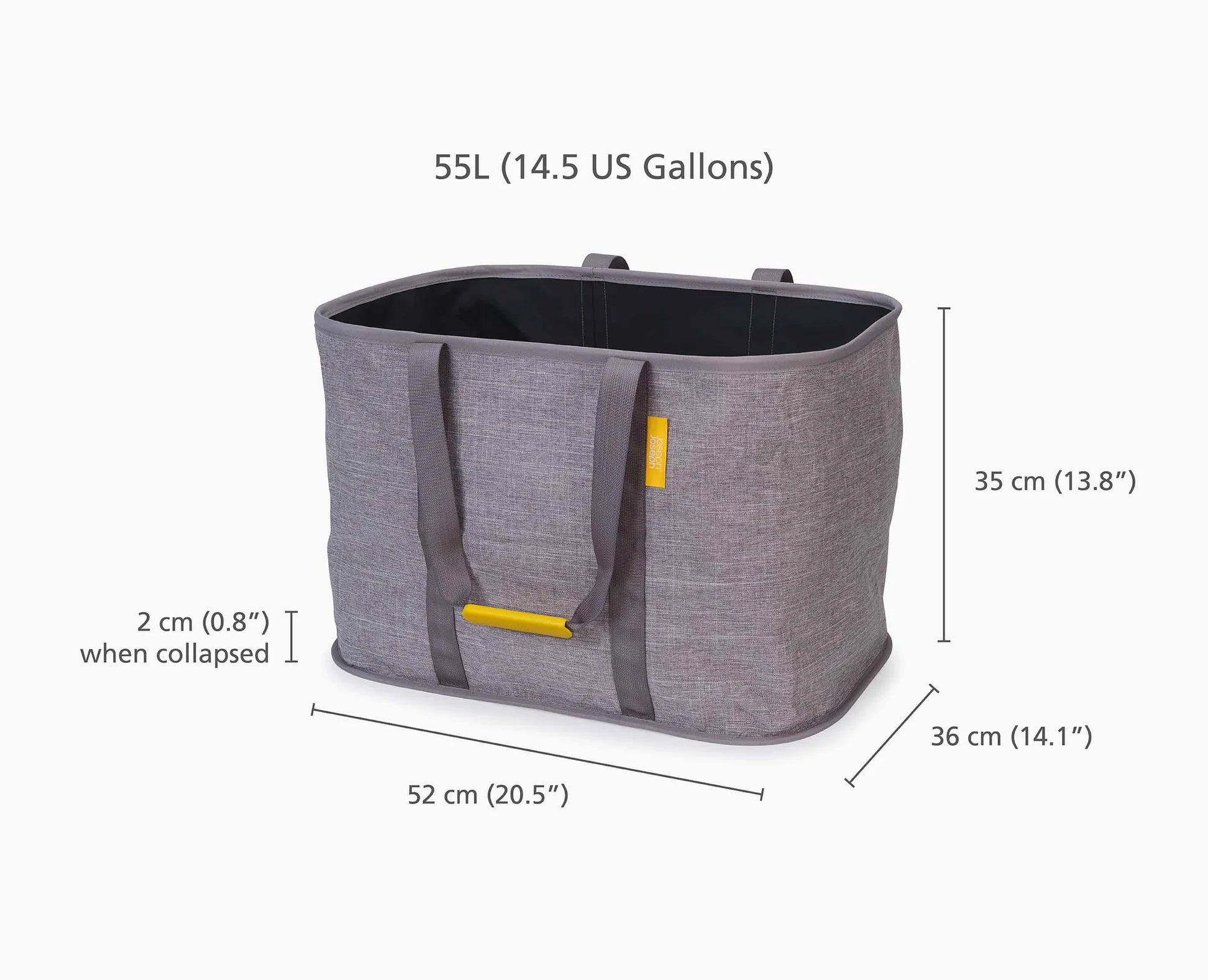 Hold All Max Foldable Laundry Basket - Large Collapsible Hamper with Handles, Space-Saving Grey Laundry Organizer - Perfect for Home, Dorm, RV & Travel