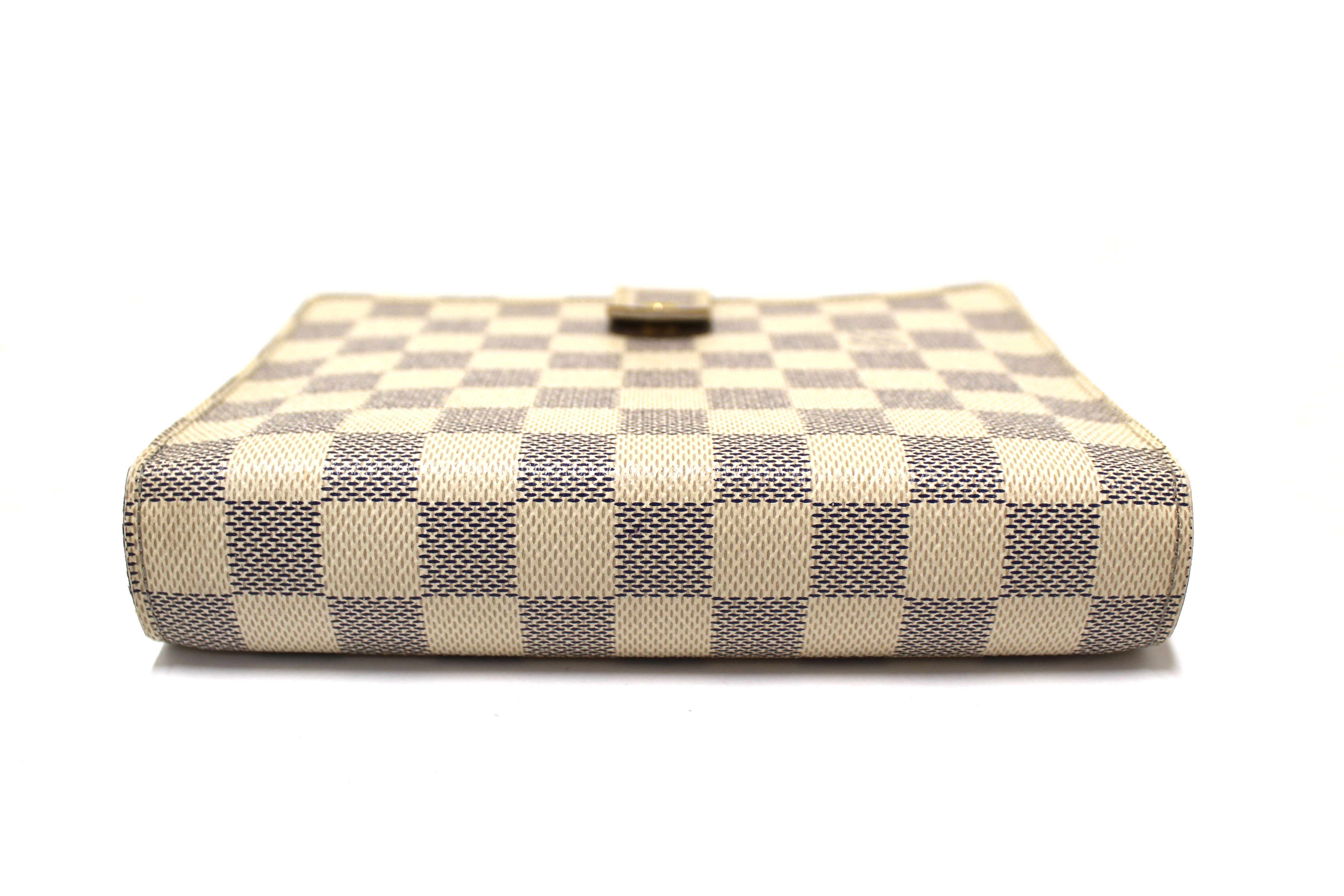 Authentic Louis Vuitton Damier Azur Canvas Medium Ring Agenda Cover - Luxury Organizer for Business & Travel - Perfect for Meetings, Note-Taking & Daily Planning