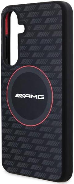 Mercedes AMG Carbon Fiber Design MagSafe Compatible Silicone Case for Samsung Galaxy S24 (6.2 Inch) - Sleek Black | Perfect for Daily Protection & Wireless Charging