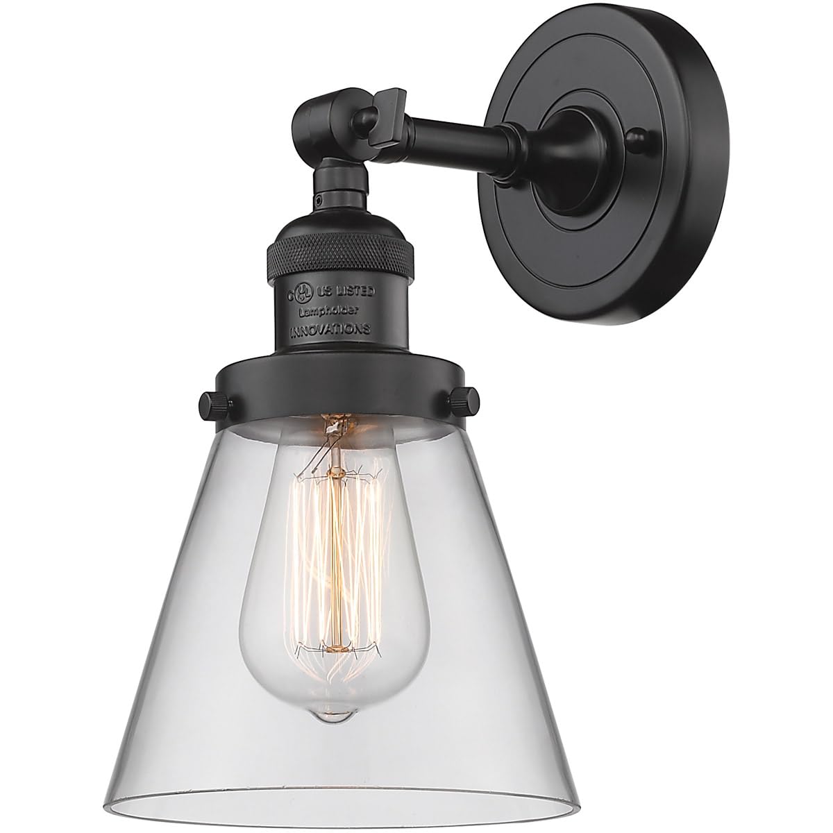 Innovations 201F-OB-G62-LED Semi-Flush Mount Ceiling Light Fixture - Oil Rubbed Bronze Finish - Energy Efficient LED Lighting for Bedroom, Hallway, Kitchen & Living Room