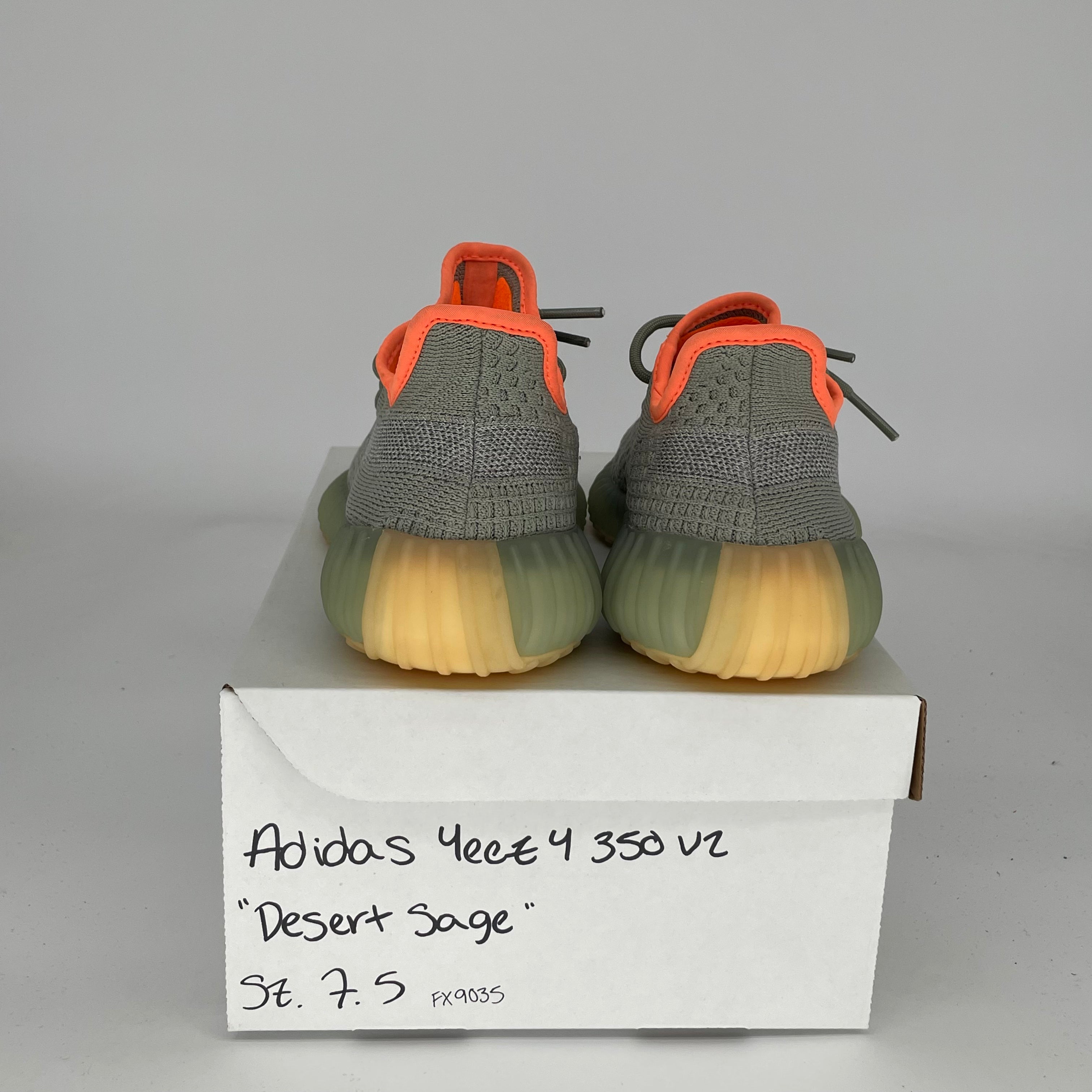 Adidas Yeezy Boost 350 V2 Desert Sage - Men's Running Shoes Size 7.5 FX9035 | Comfortable Sneakers for Gym, Jogging & Casual Wear