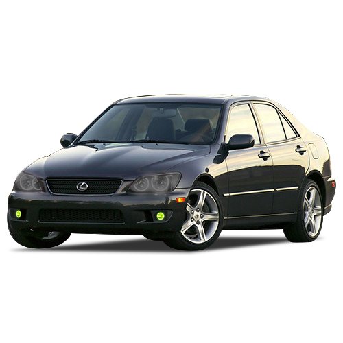 Flashtech Bright Green LED Halo Ring Fog Light Kit for Lexus IS300 2001-2005 - Upgrade Your Car's Style & Visibility for Night Driving & Custom Looks