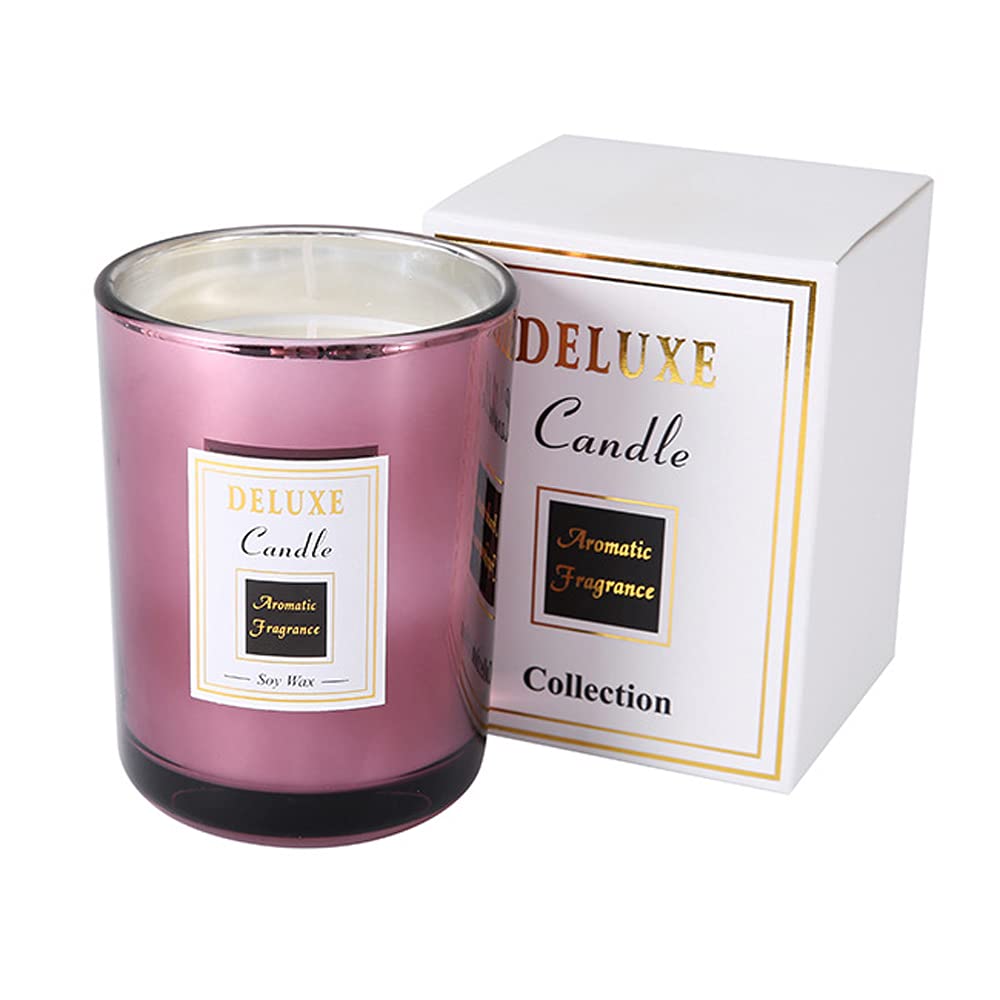 Premium Soy Wax Scented Candle in Glass Jar - Strong Fragrance & Long Lasting Cotton Scent - Perfect for Relaxation, Meditation, Home Decor & Romantic Ambiance