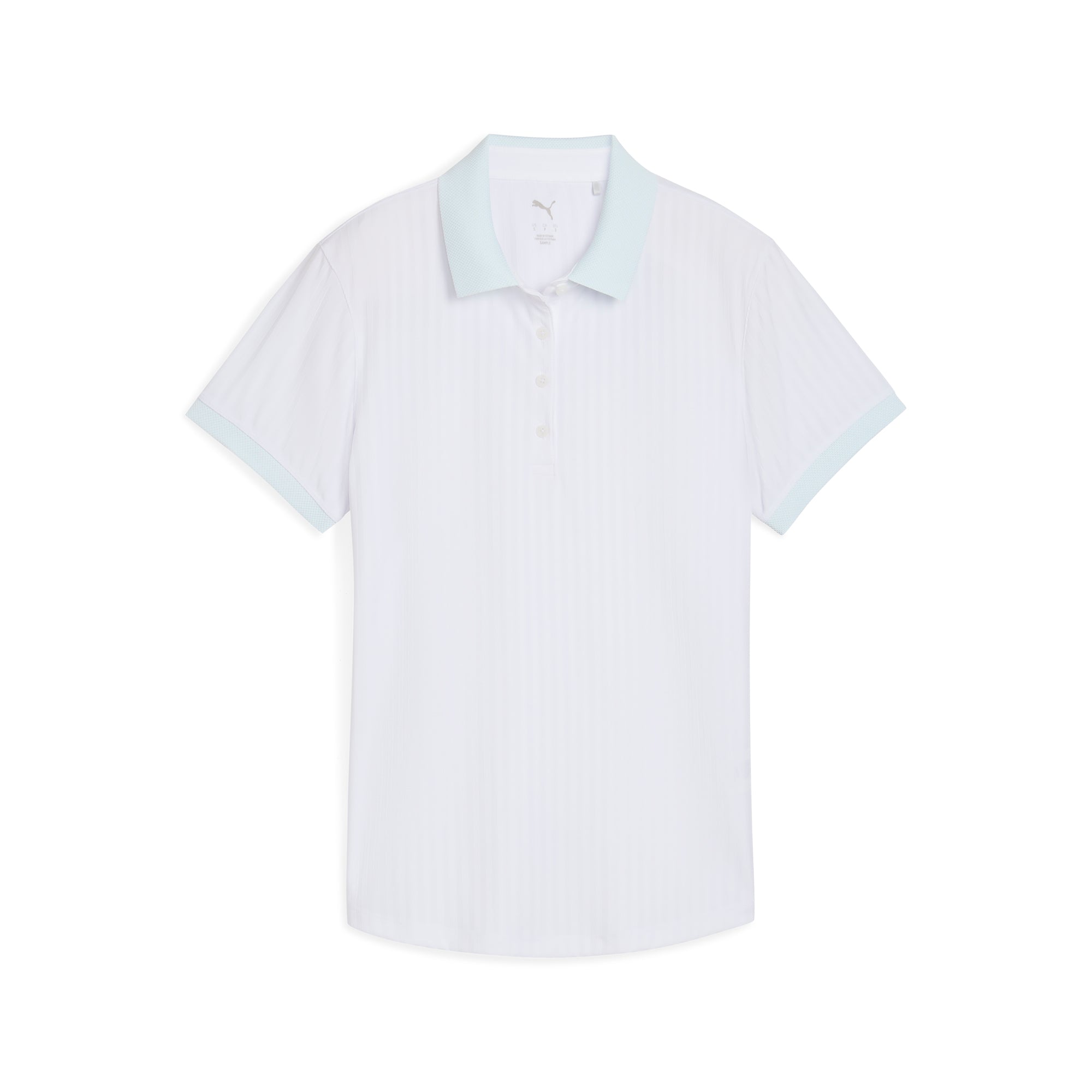 Women's MATTR Stripe Jacquard Golf Polo Shirt - Breathable Moisture-Wicking Performance Top for Golf, Tennis & Casual Wear