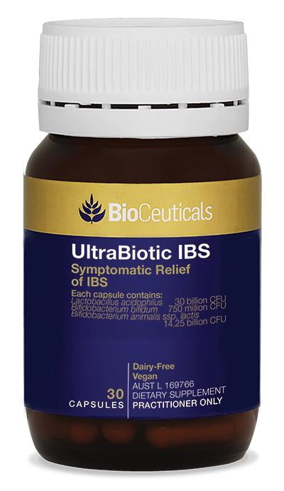 BioCeuticals Ultrabiotic IBS Support - Probiotic Supplement for Digestive Health & Gut Balance - Relieve Bloating, Gas & Discomfort - Ideal for IBS, SIBO & Digestive Issues
