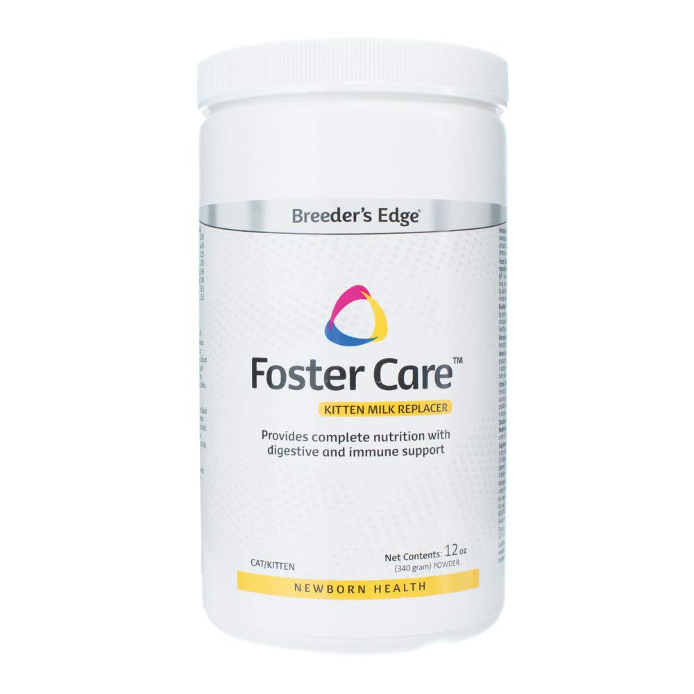 Breeder's Edge Foster Care Feline Powdered Milk Replacer for Kittens & Cats - 12oz | Essential Nutrition for Newborn & Orphaned Kittens - Perfect for Pet Owners & Breeders