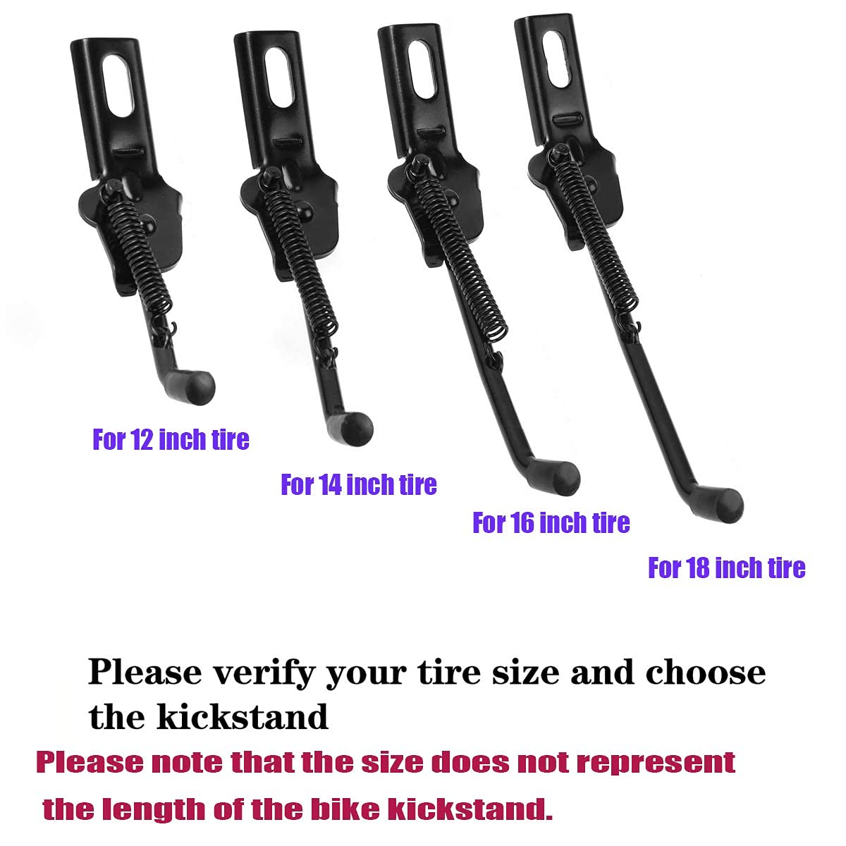 SEISSO Aluminum Alloy Foldable Bike Kickstand for 12-18 Inch Bicycles - Universal Fit for Mountain Bikes, Road Bikes & Commuter Bikes (Black) | Perfect for Parking, Storage & Bike Maintenance
