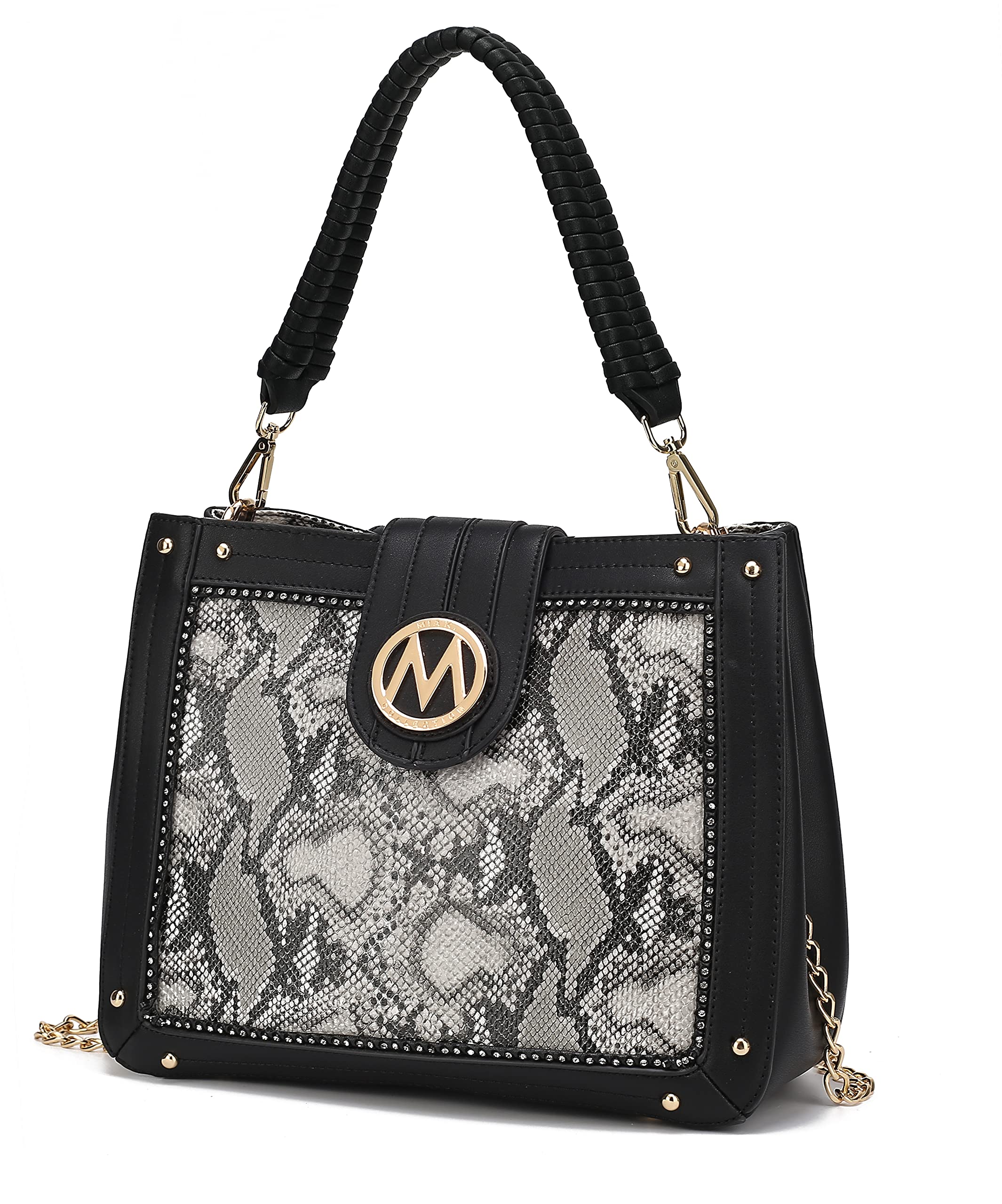 MKF Collection Vegan Leather Crossbody Bag for Women - Stylish Top Handle Shoulder Purse & Satchel Handbag by Mia K | Perfect for Work, Travel and Everyday Use