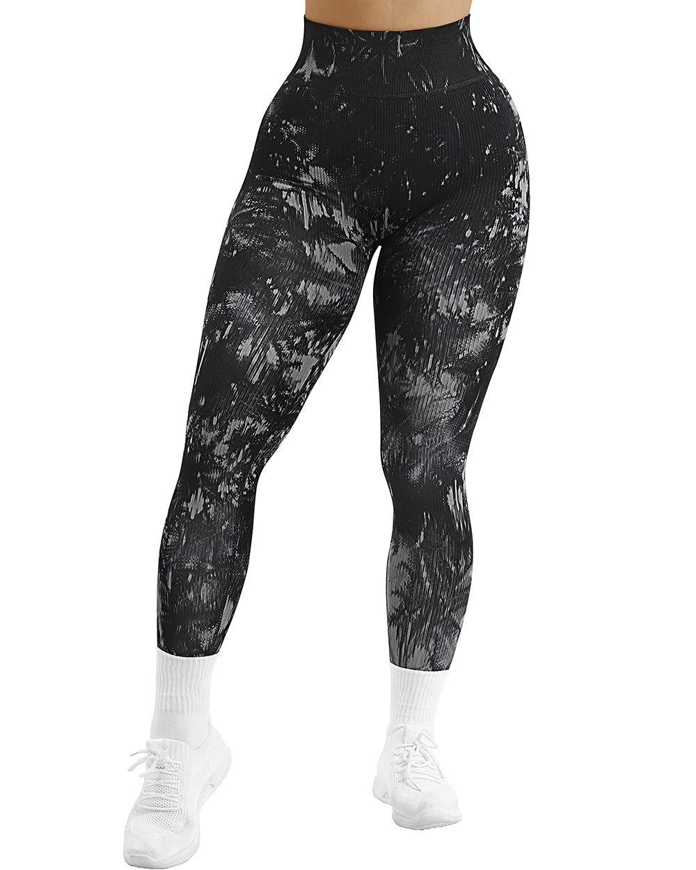 SUUKSESS Women's High Waisted Ribbed Seamless Leggings - Workout, Yoga, Gym Pants for Women - Perfect for Running, Fitness & Lounge Wear