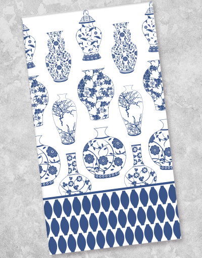 Premium Ginger Jar Design Guest Towel Napkins - 36 Count, Elegant Bathroom & Powder Room Decor, Perfect for Parties, Weddings & Upscale Events