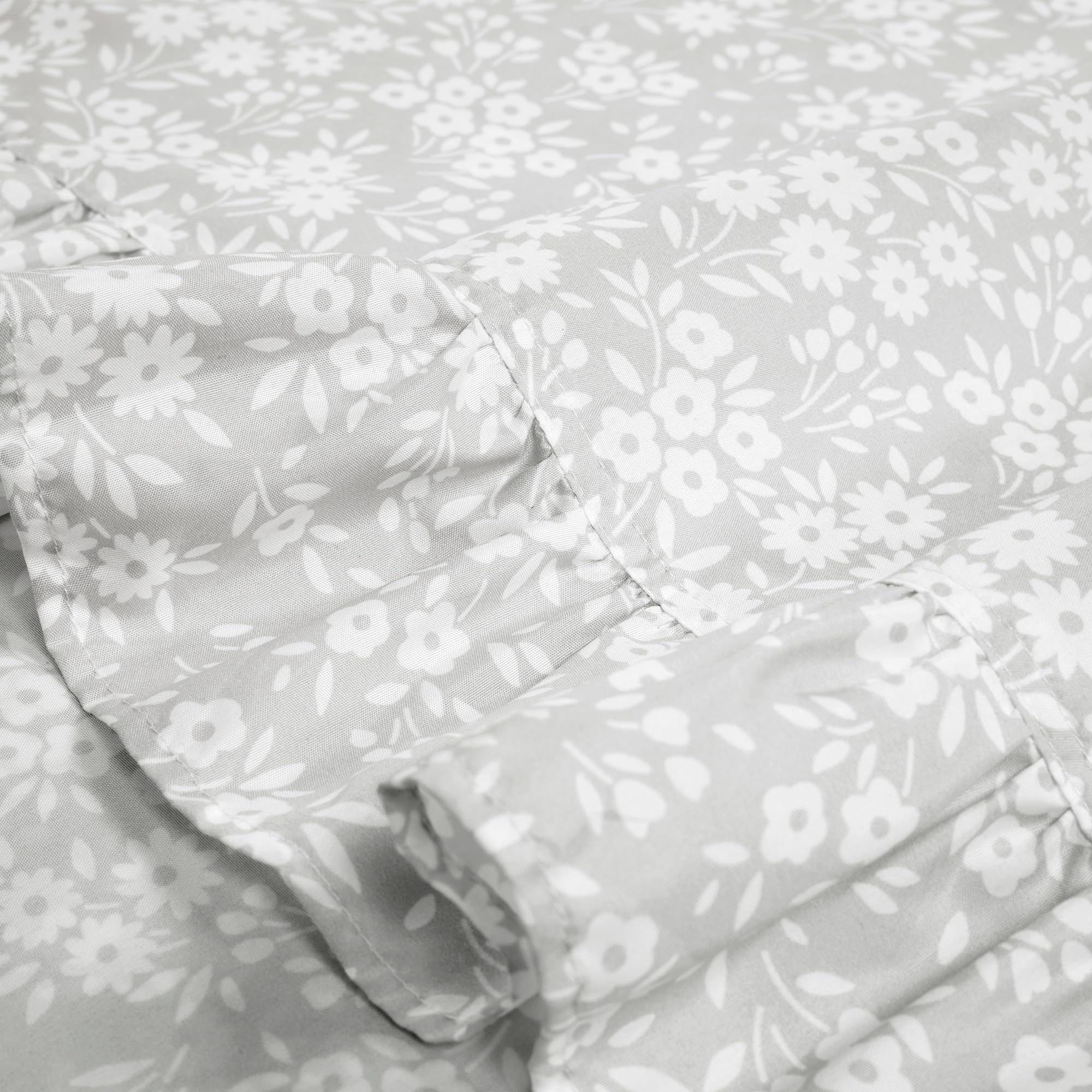 Lush Decor Floral Ruffle Sheet Set - Twin-XL Gray for Cozy Bedroom