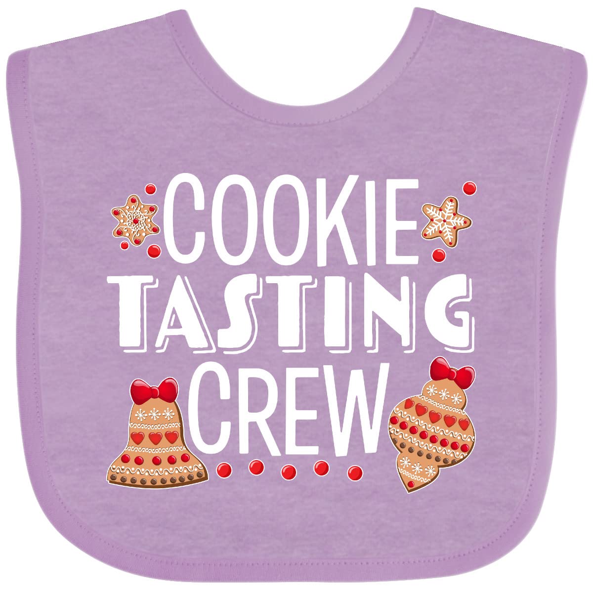 Inktastic Christmas Cookie Tasting Crew Baby Bib - Holiday Cookies Design - Cute Infant Feeding Bib for Christmas Parties & Family Gatherings