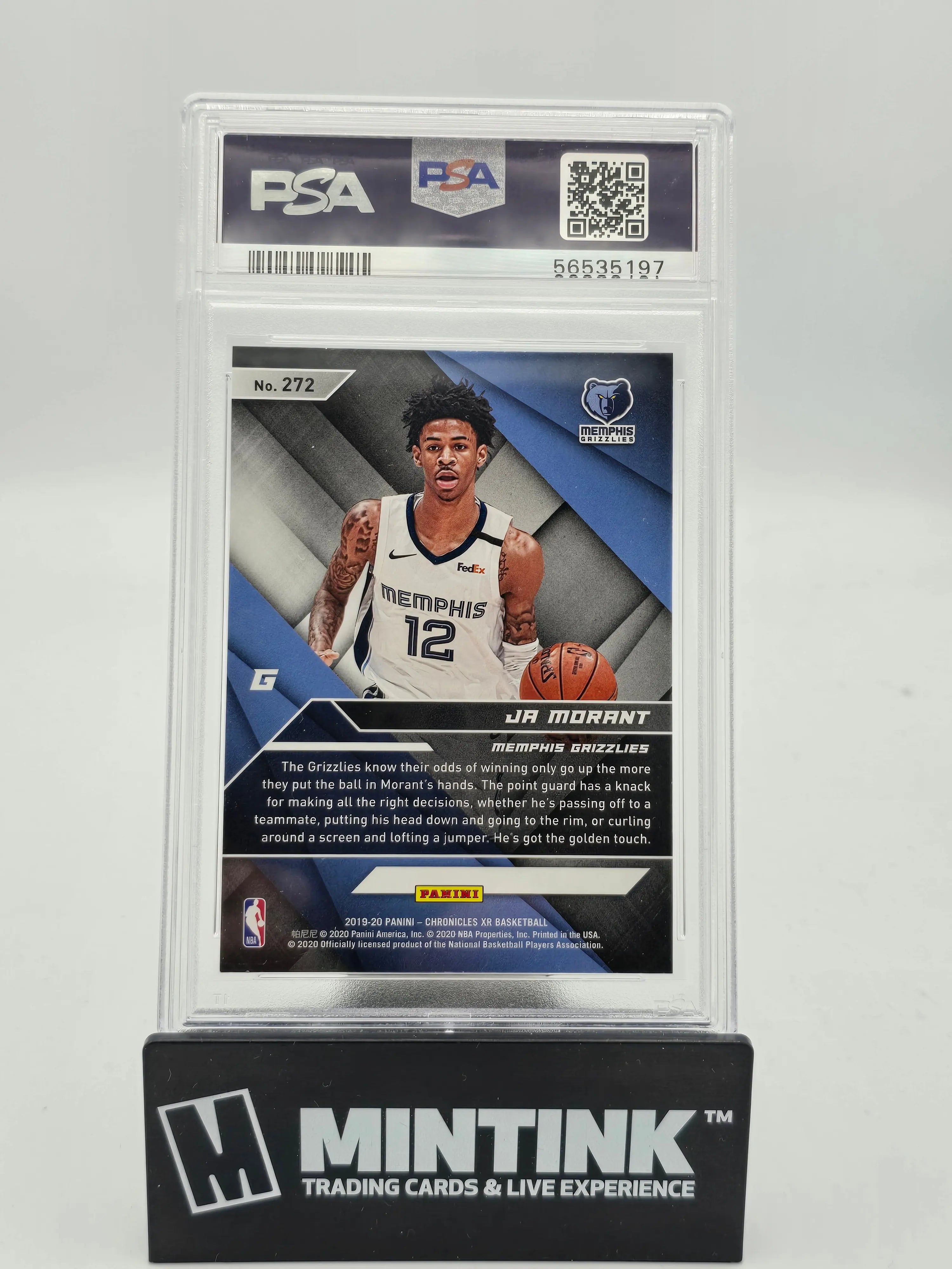 2019 Panini Chronicles XR Ja Morant Rookie Card PSA 10 #272 - Perfect for Basketball Collectors & NBA Memorabilia Fans