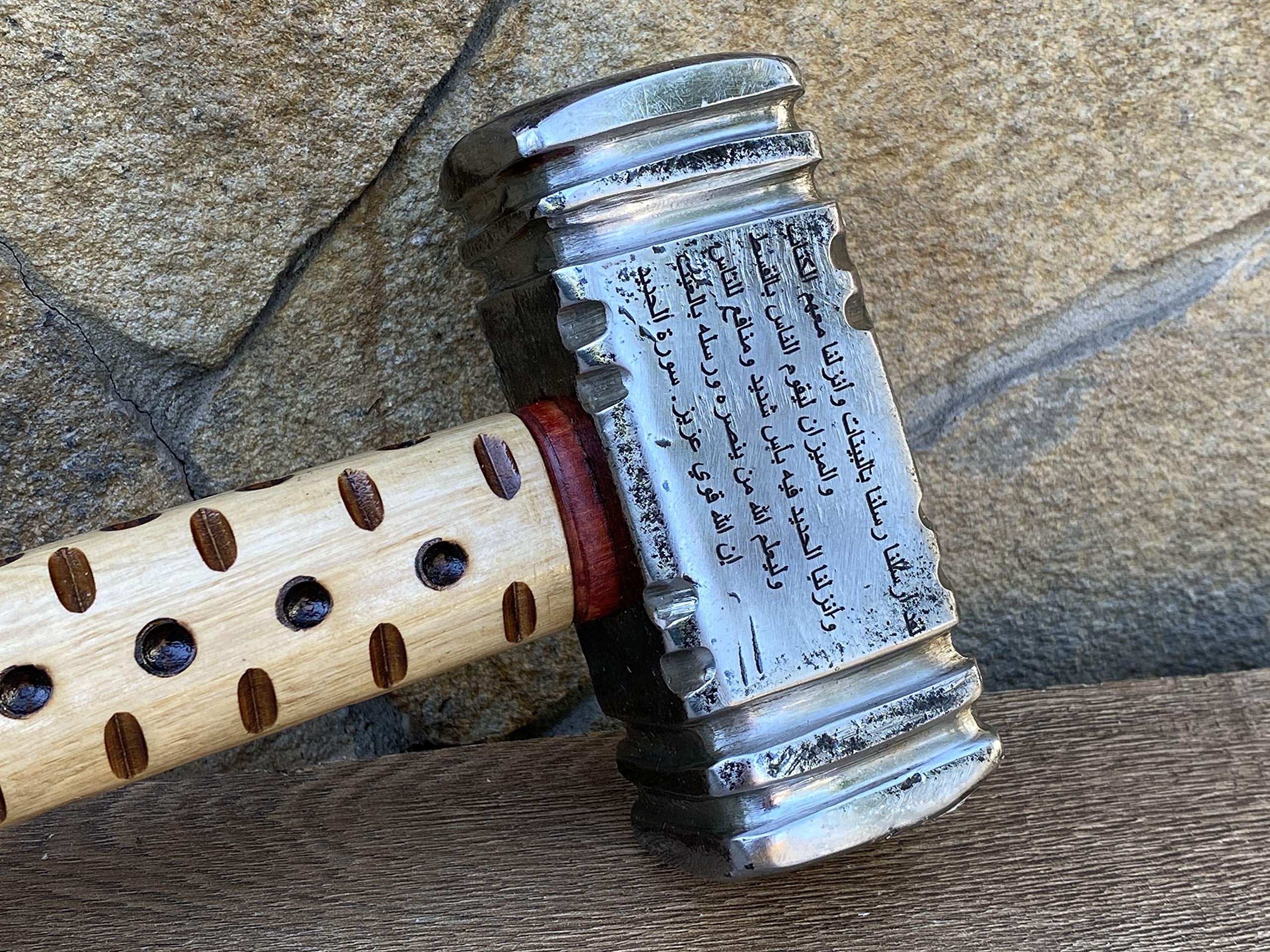 Hand Forged Blacksmith Hammer - Premium Iron Viking Hammer for Men, Unique Wedding Shower & Bridal Party Gift - Perfect for DIY Projects, Woodworking & Norse Decor