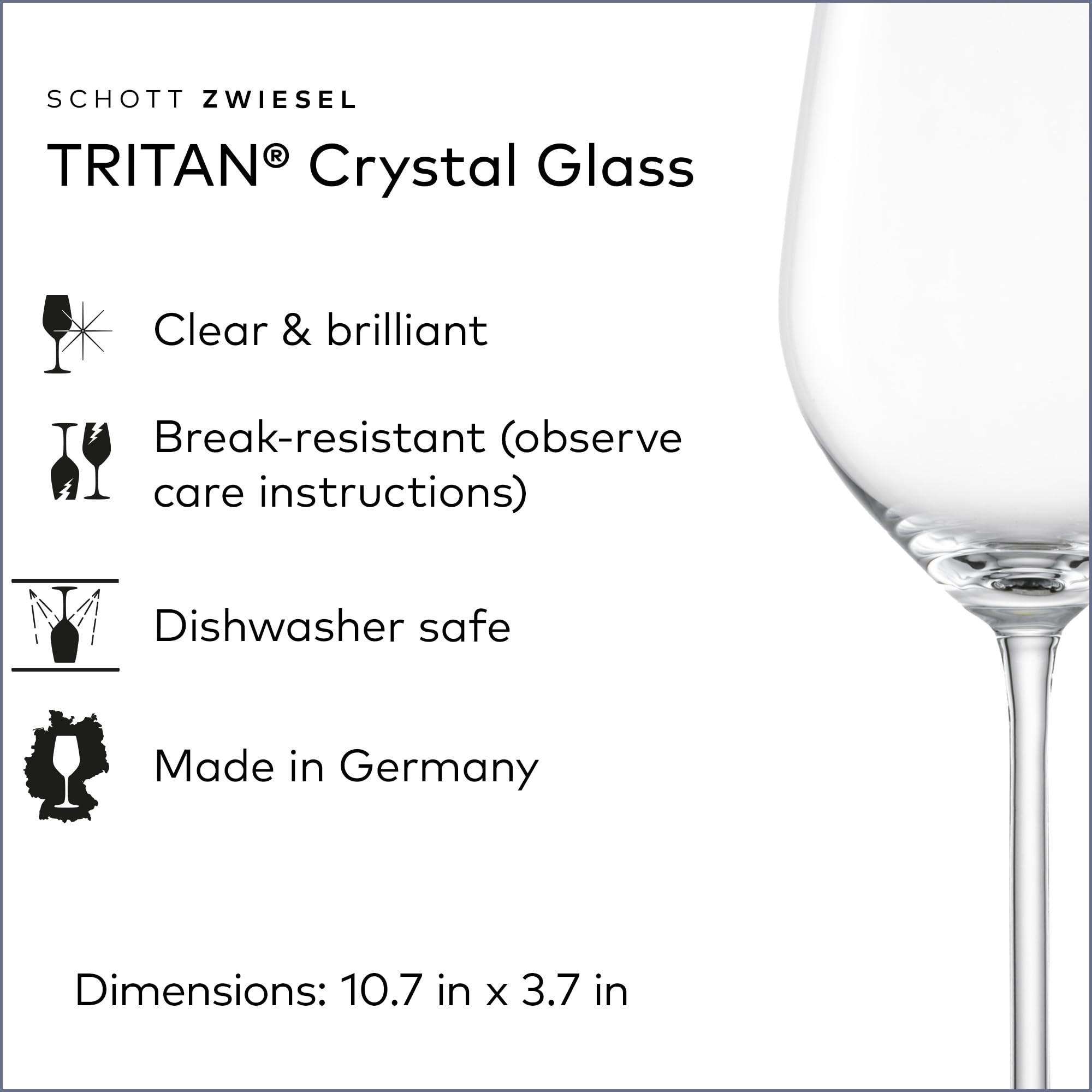 Premium SCHOTT ZWIESEL Fortissimo Bordeaux Red Wine Glasses Set of 6 - 22oz German Tritan Crystal Wine Glasses for Cabernet, Merlot & Pinot Noir - Dishwasher Safe Stemware for Fine Dining & Home Entertaining
