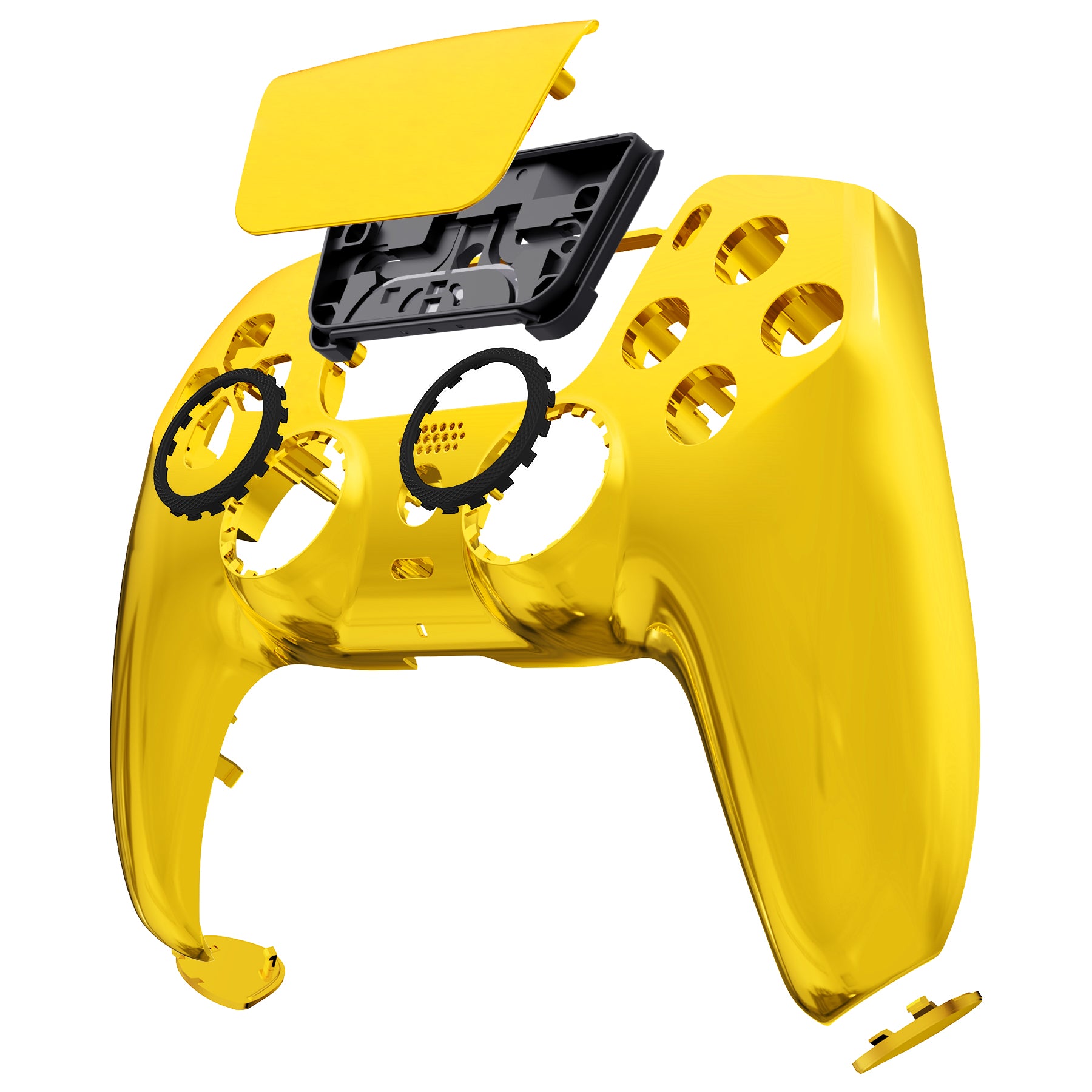 eXtremeRate LUNA Redesigned Front Shell with Touchpad for PS5 Controller BDM-010/020/030/040/050 - Chrome Gold (GHPFD001) | Custom Replacement Cover for Enhanced Gaming Experience | Perfect for PS5 Controller Modding & Personalization