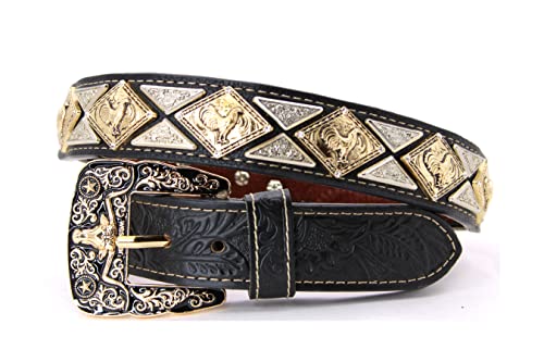 806e Rooster Bk Floral Gold and Silver
